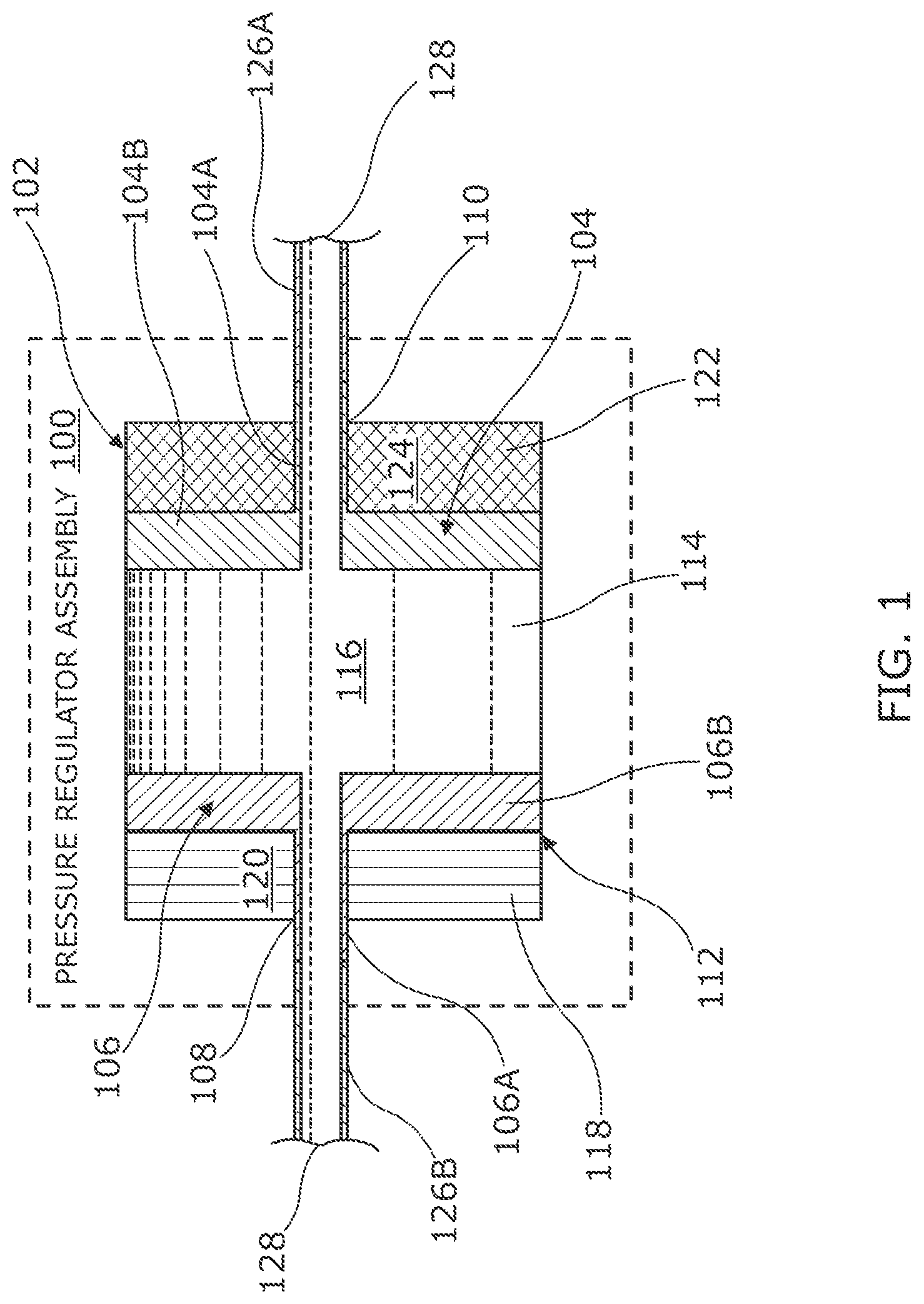Patent US12105538 Figure 1 – Pressure regulator assembly for a coolant distribution unit