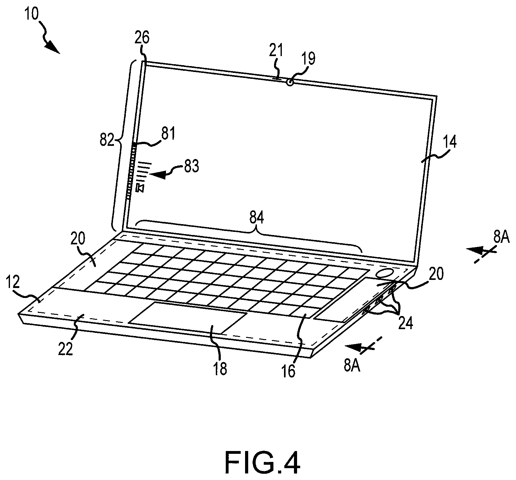 Patent US12105557 Figure 2 – Housing as an I/O device