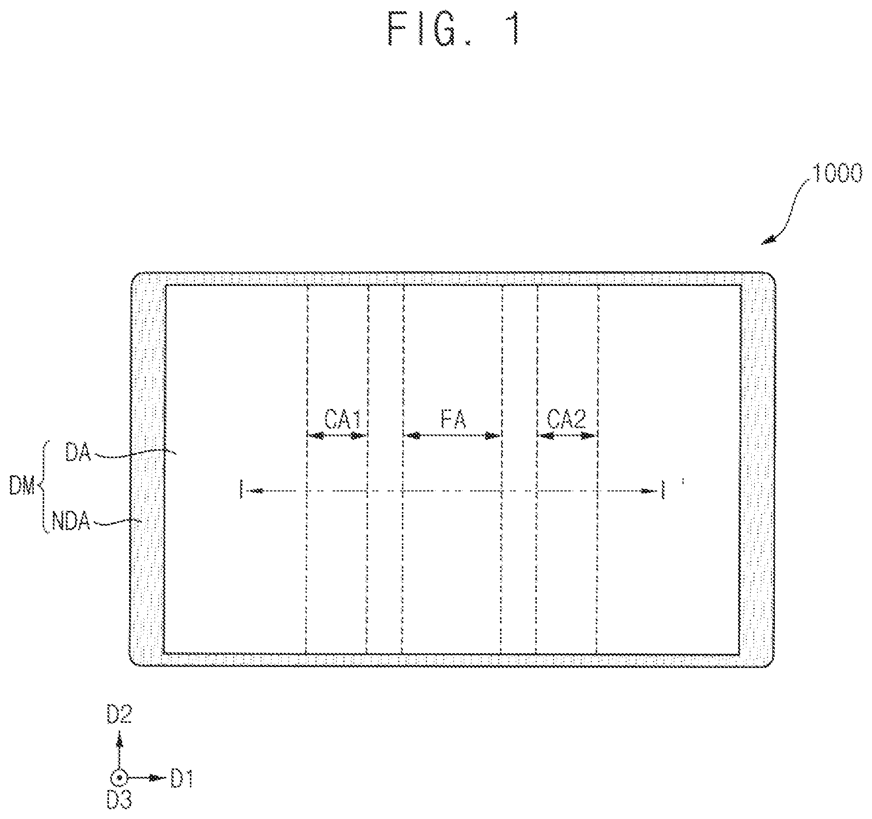 Patent US12105564 Figure 1 – Display device