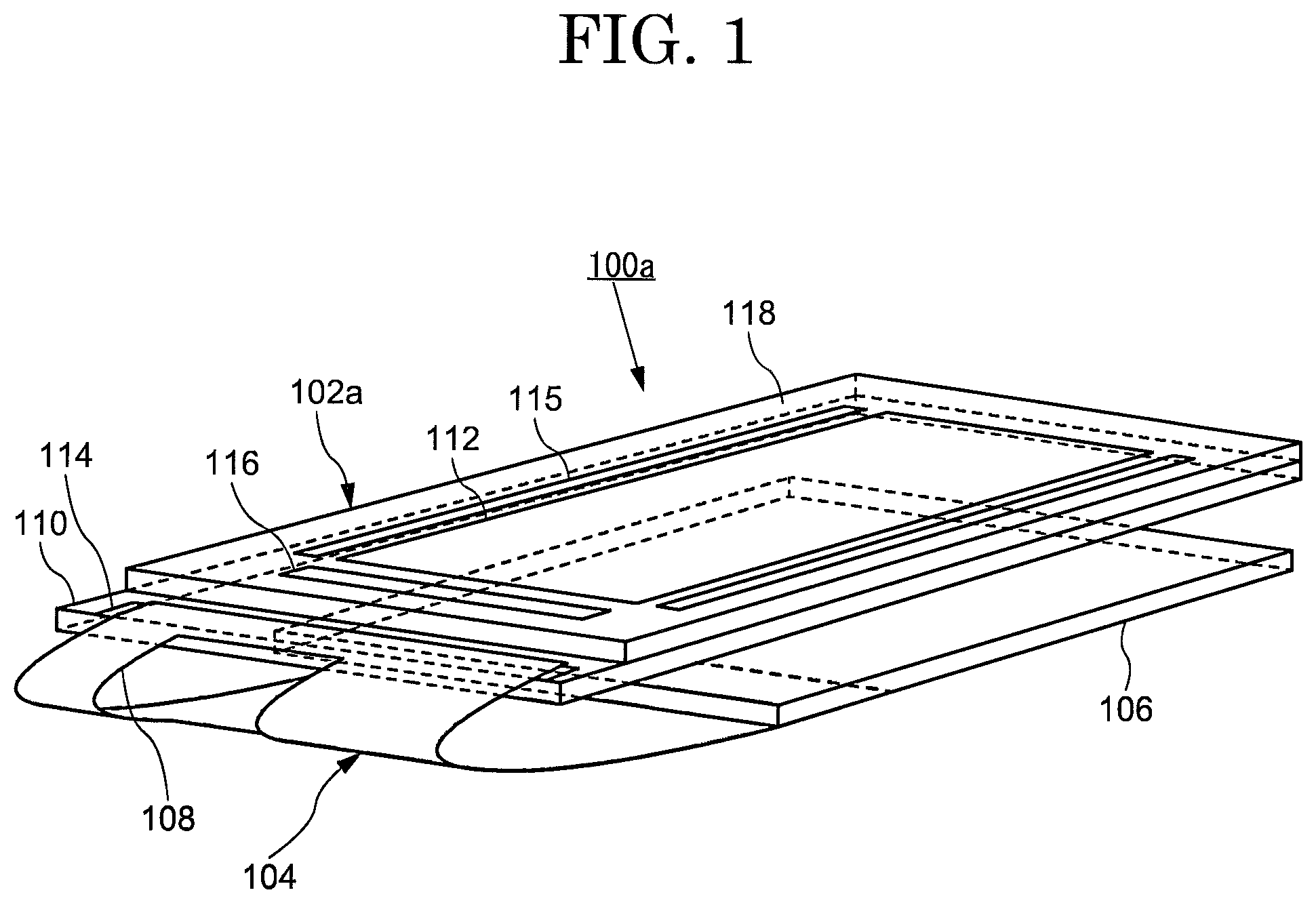 Patent US12105566 Figure 1 – Display device