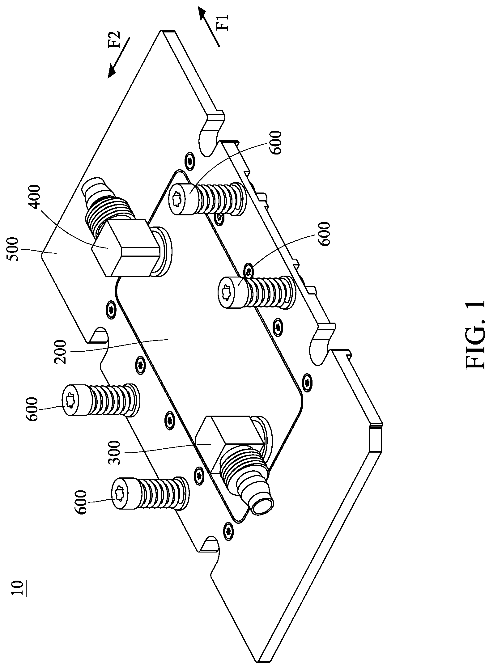Patent US12105567 Figure 1 – Liquid cooling assembly