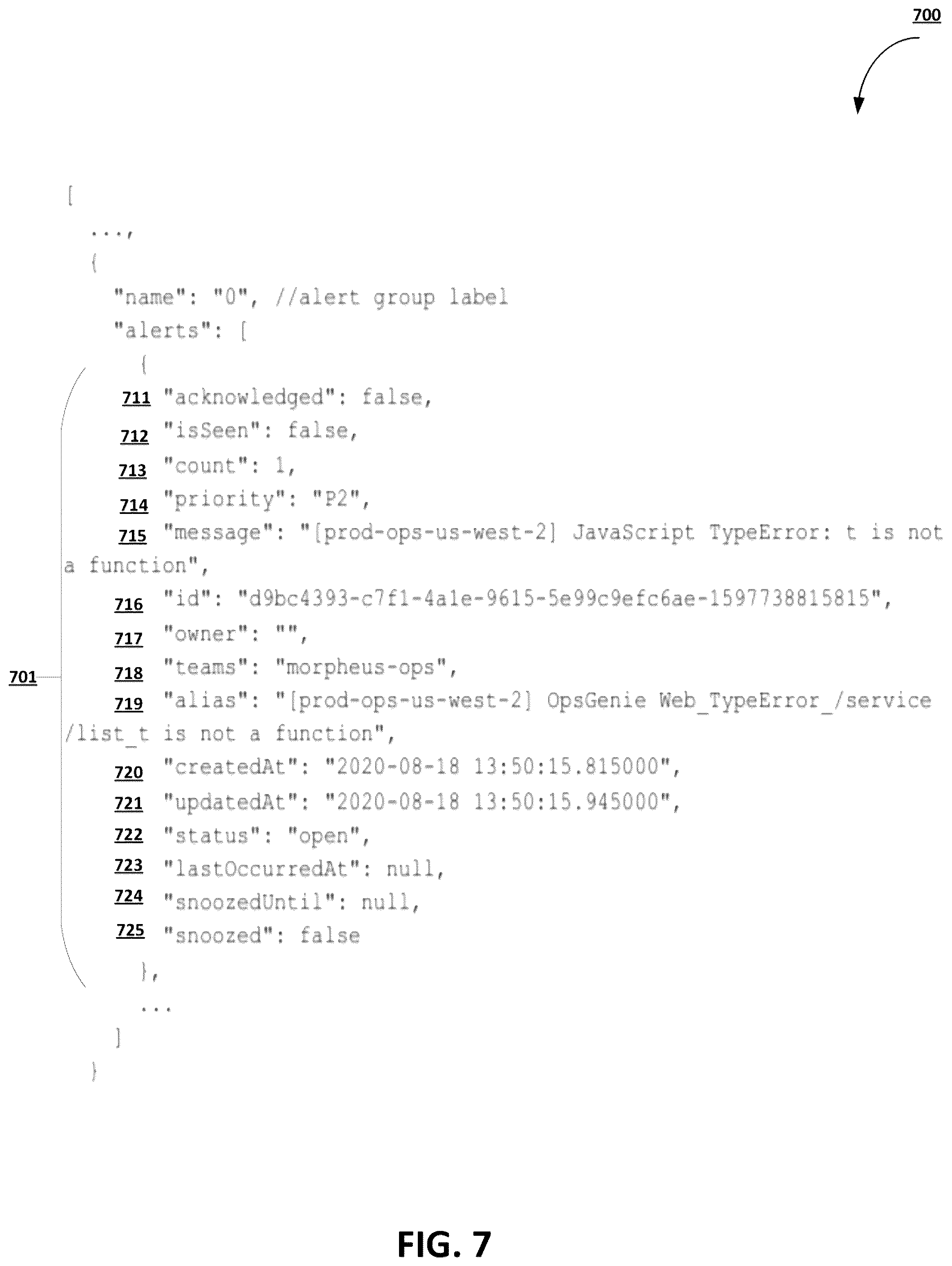 Patent US12105610 Figure 7 – Predictive monitoring of software application frameworks using machine-learning-based techniques