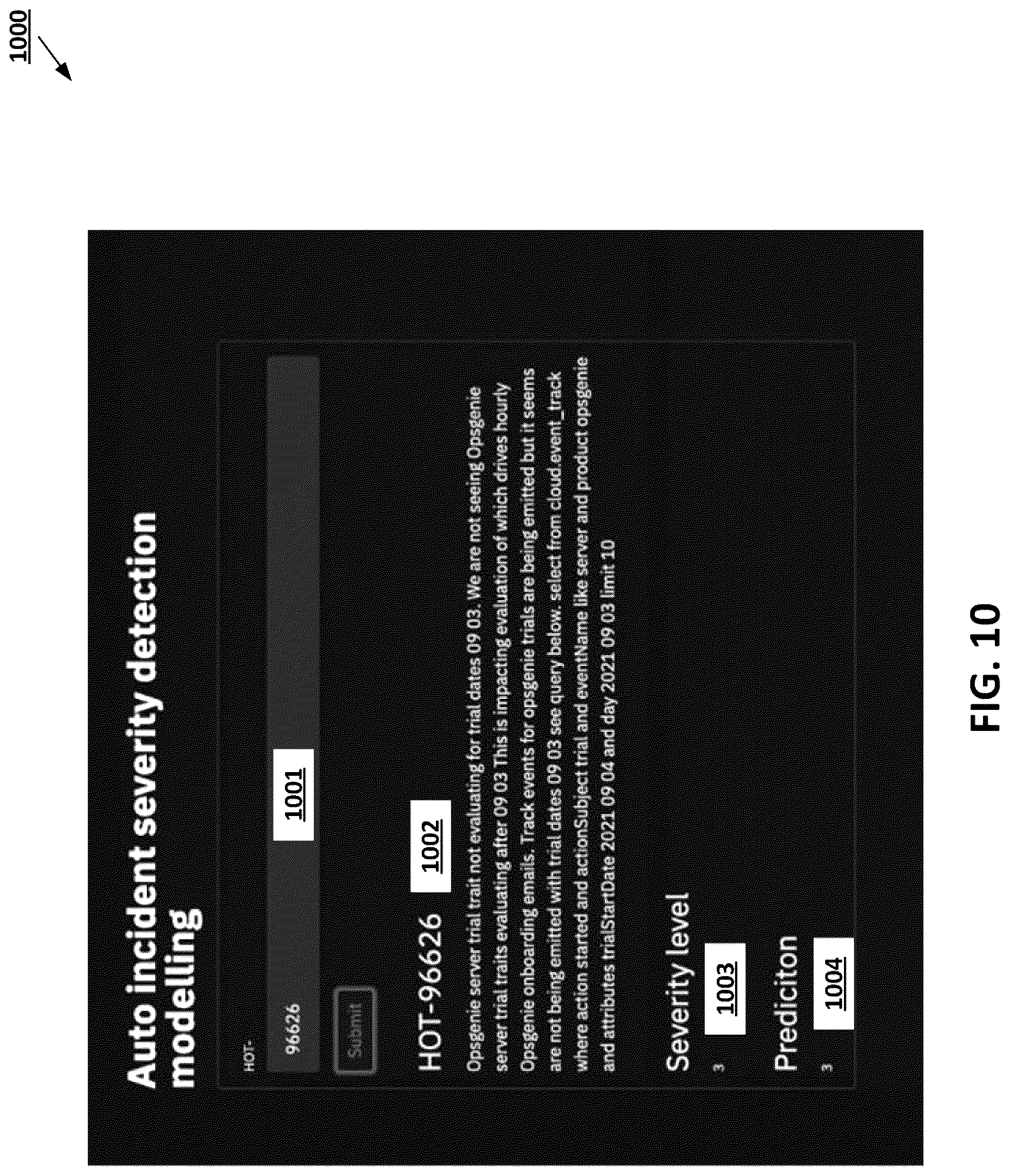 Patent US12105610 Figure 10 – Predictive monitoring of software application frameworks using machine-learning-based techniques
