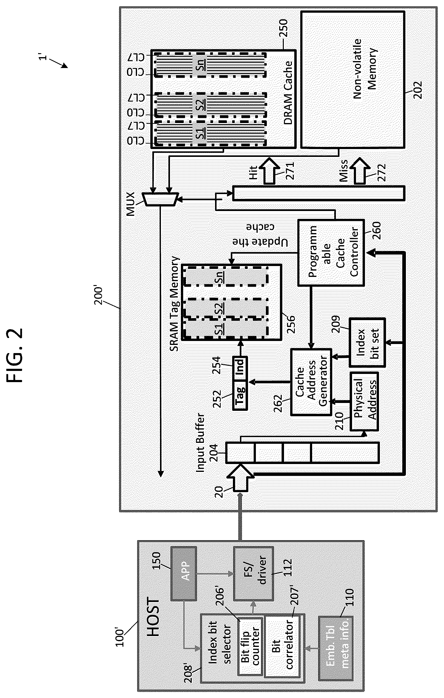 Patent US12105629 Figure 2 – Adaptive cache indexing for a storage device