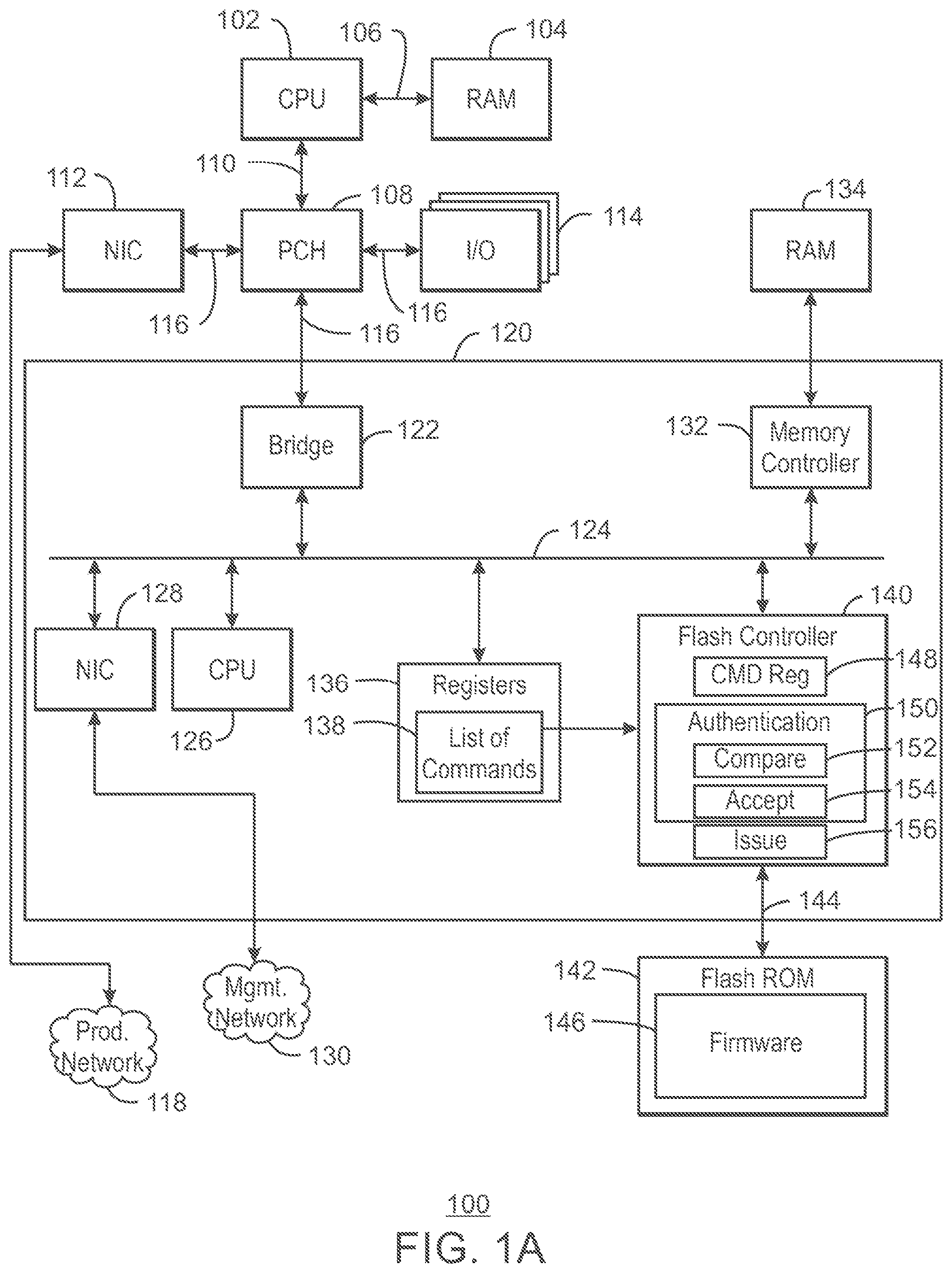 Patent US12105643 Figure 1 – Securing a memory device