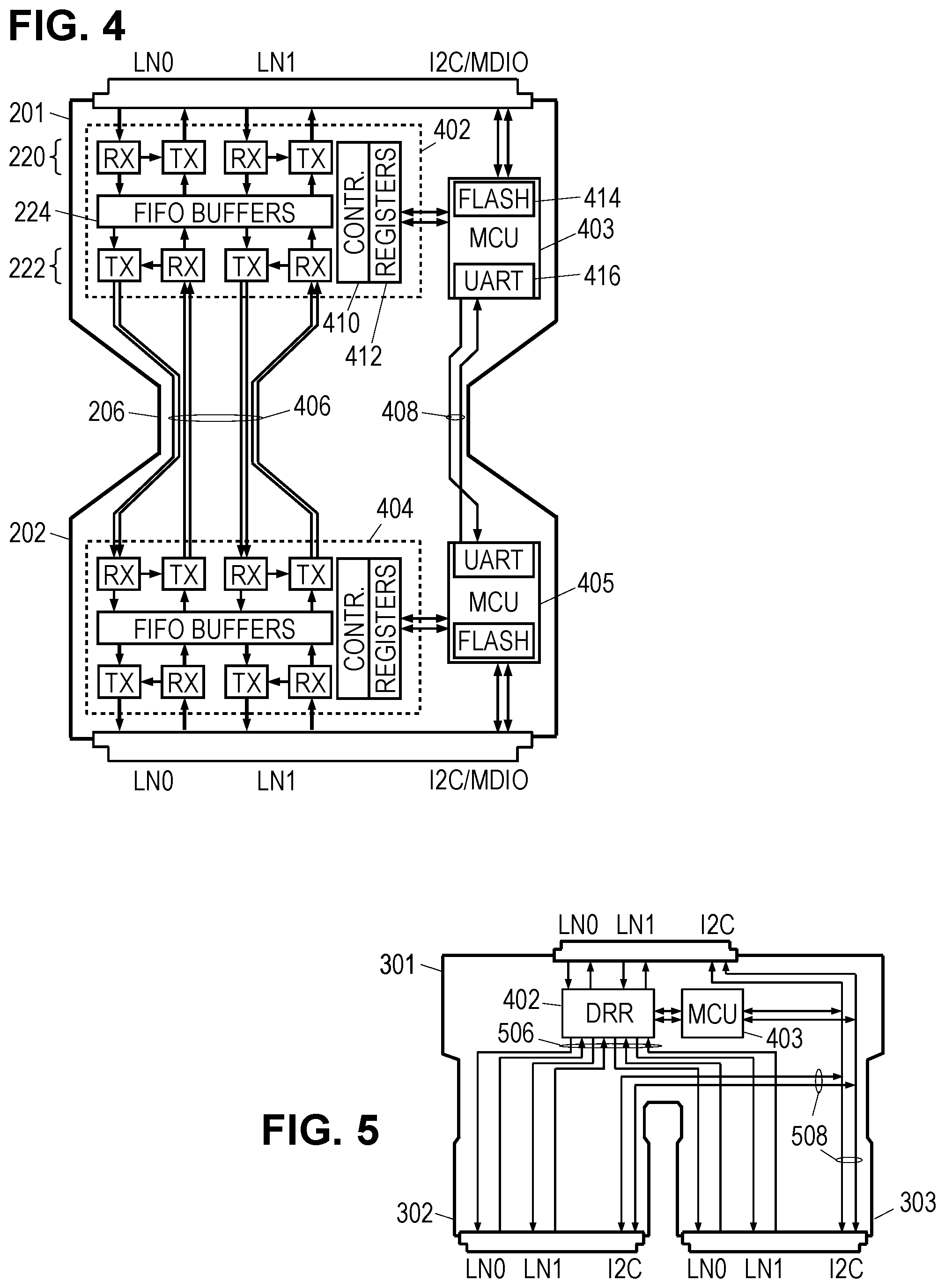 Patent US12105659 Figure 2 – Active cable with remote end control access