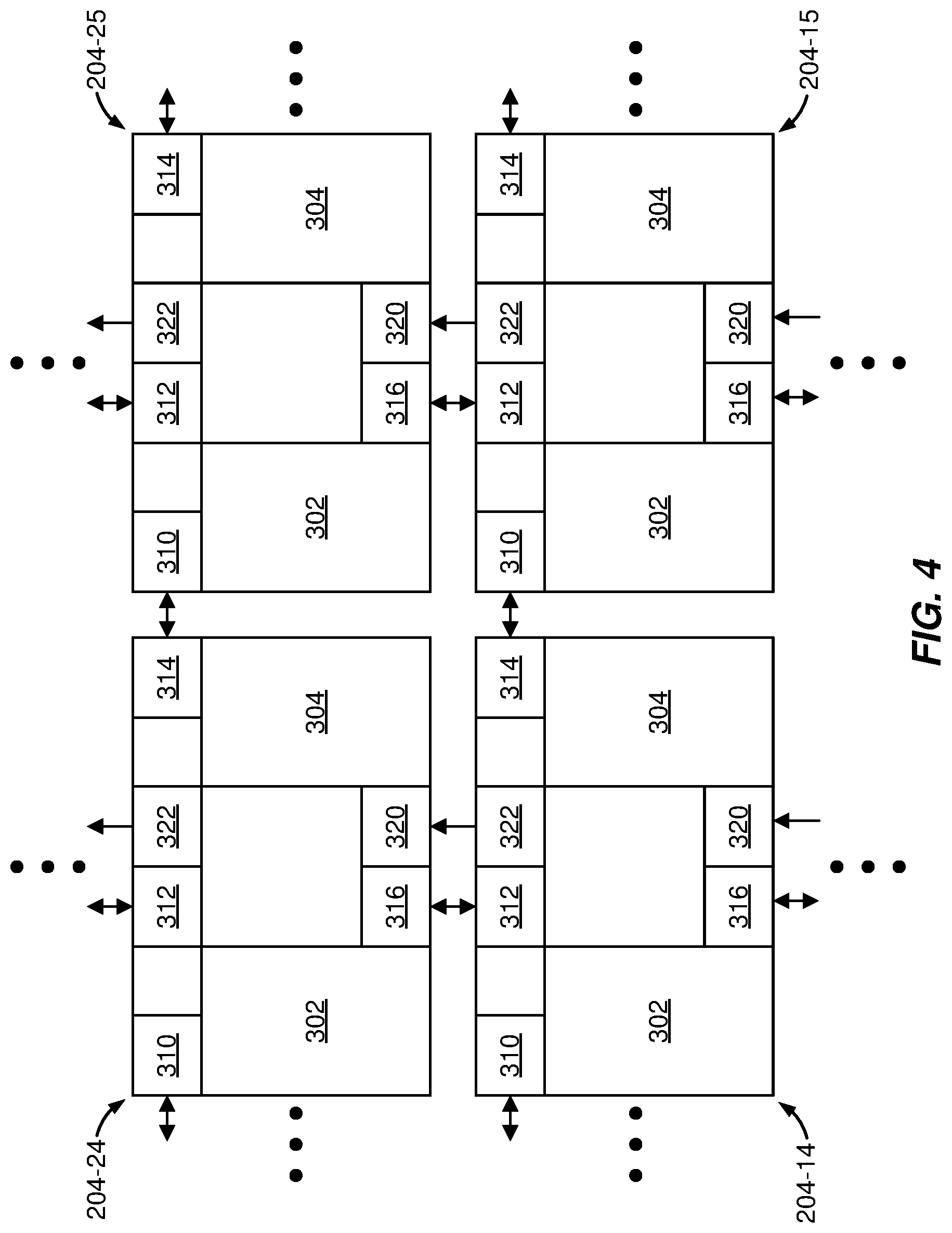 Patent US12105667 Figure 4 – Device with data processing engine array that enables partial reconfiguration