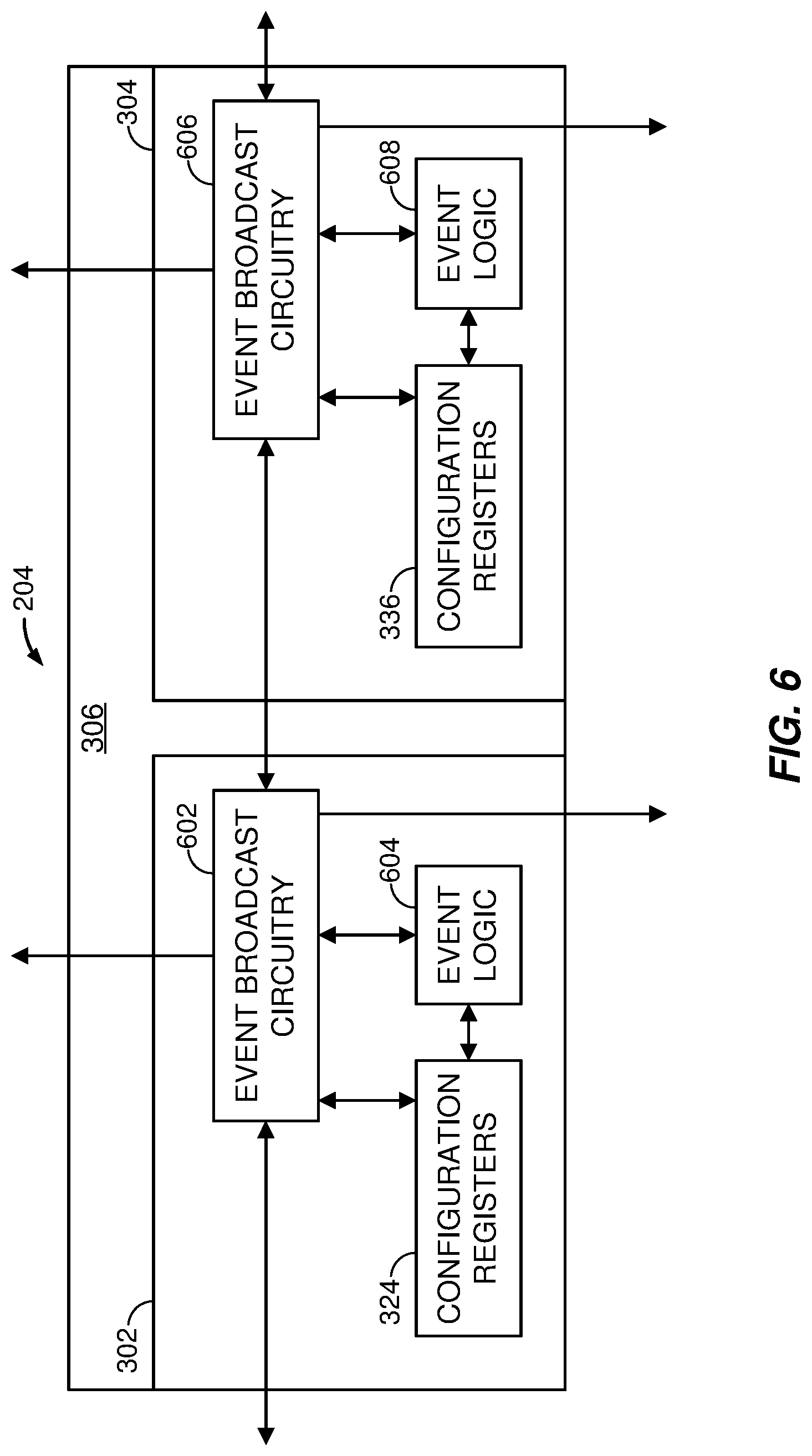 Patent US12105667 Figure 6 – Device with data processing engine array that enables partial reconfiguration