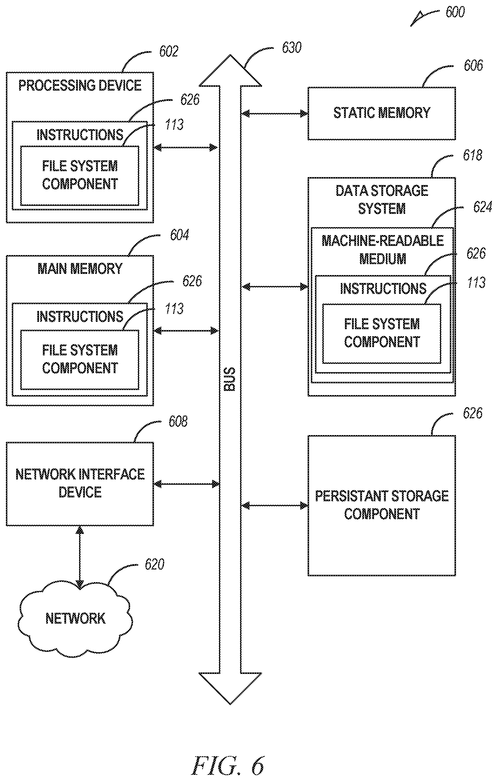 Patent US12105675 Figure 6 – Log-structured file system for a zoned block memory device