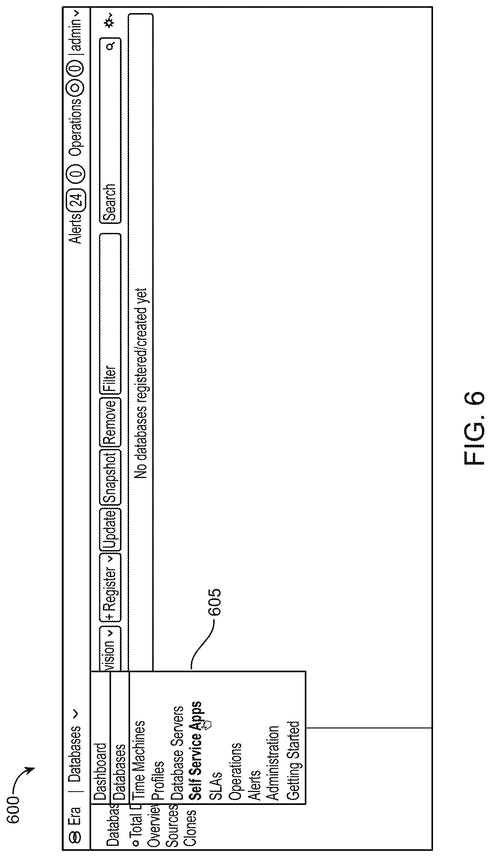 Patent US12105683 Figure 6 – System and method for creating template for database services