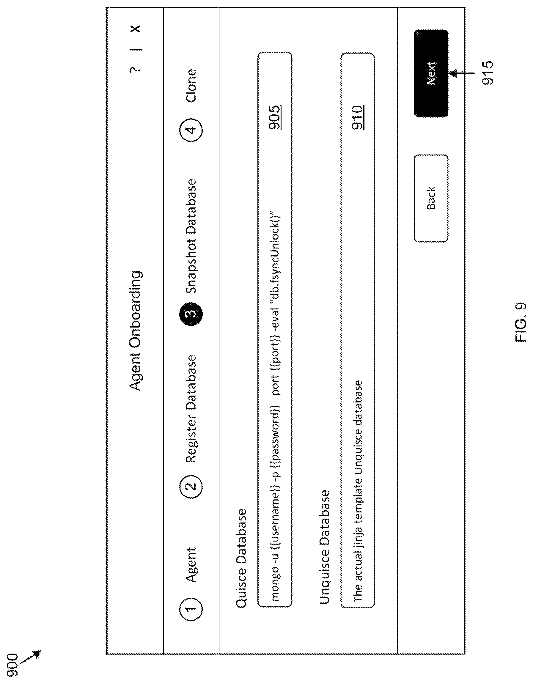 Patent US12105683 Figure 9 – System and method for creating template for database services