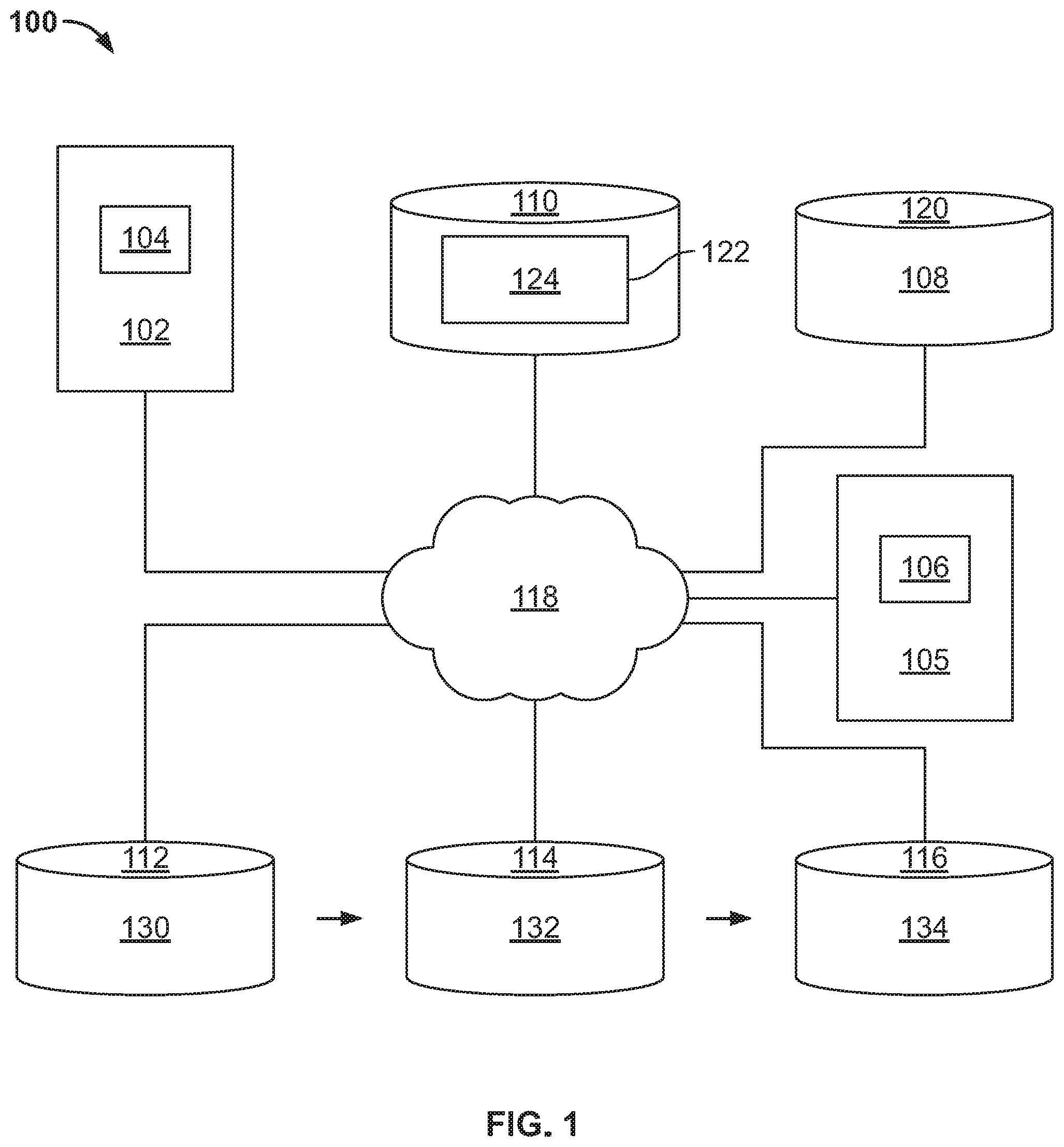 Patent US12105685 Figure 1 – Managing relational databases