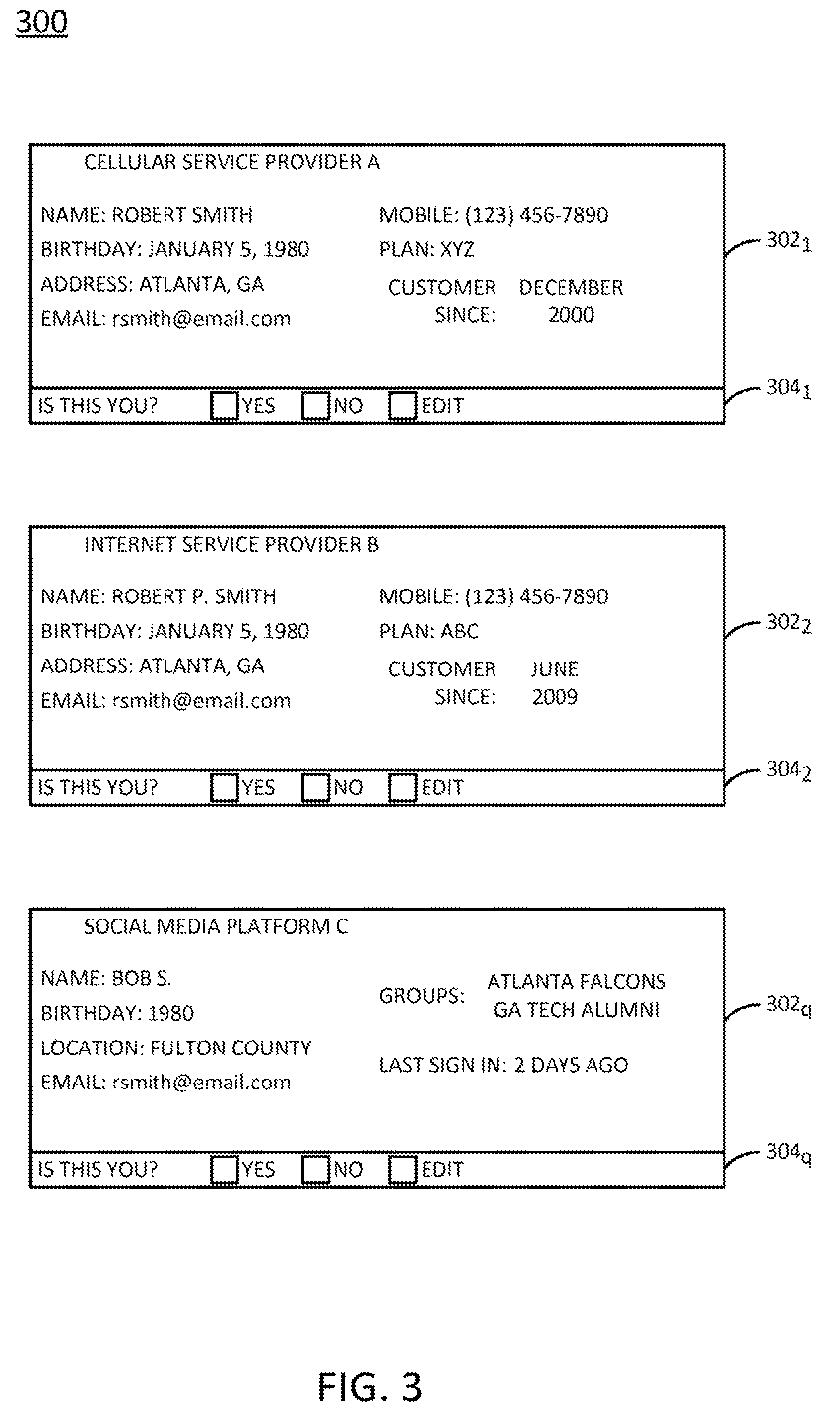 Patent US12105694 Figure 3 – Data harmonization across multiple sources