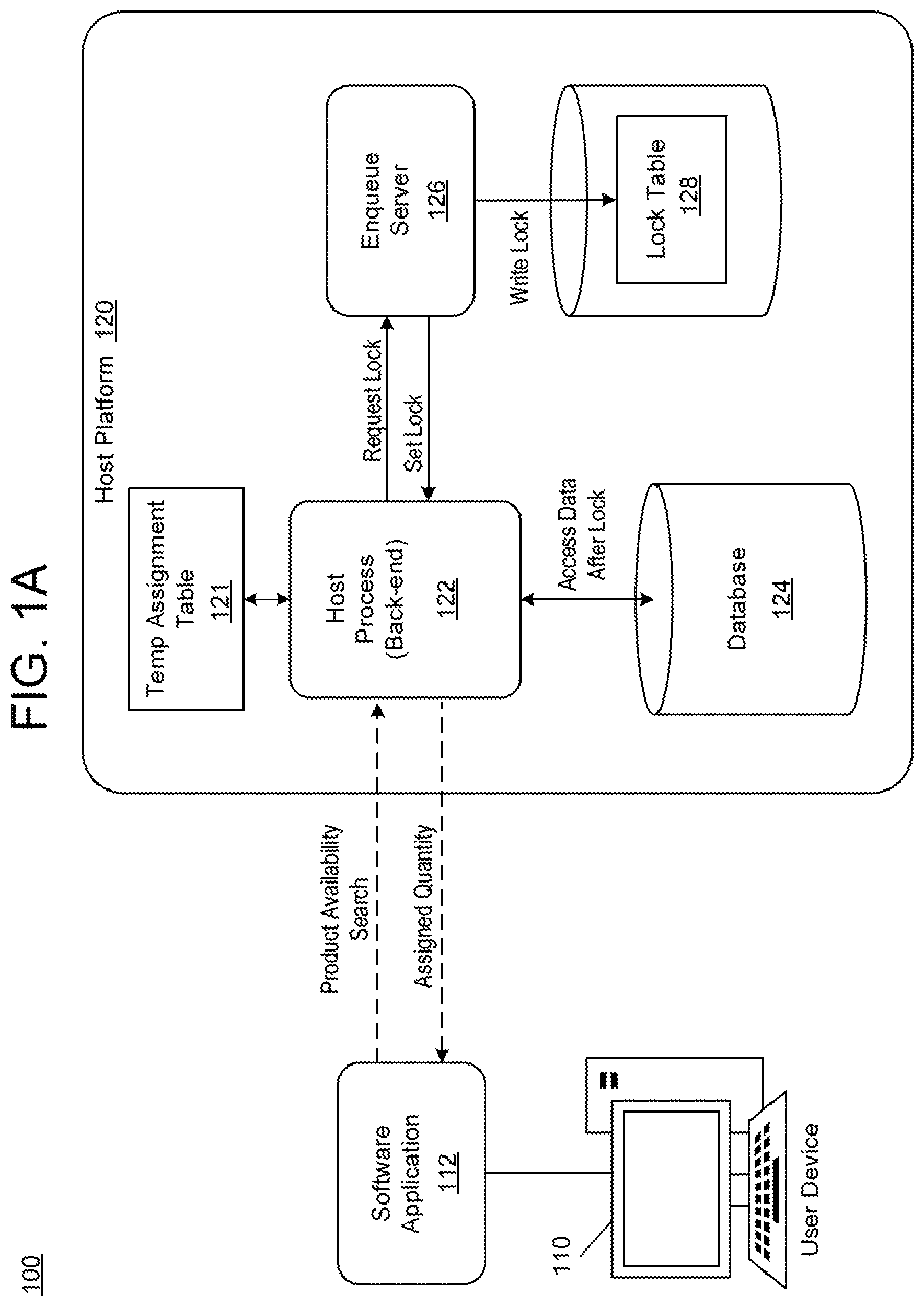 Patent US12105698 Figure 1 – Temporary locking mechanism with shared assignment table