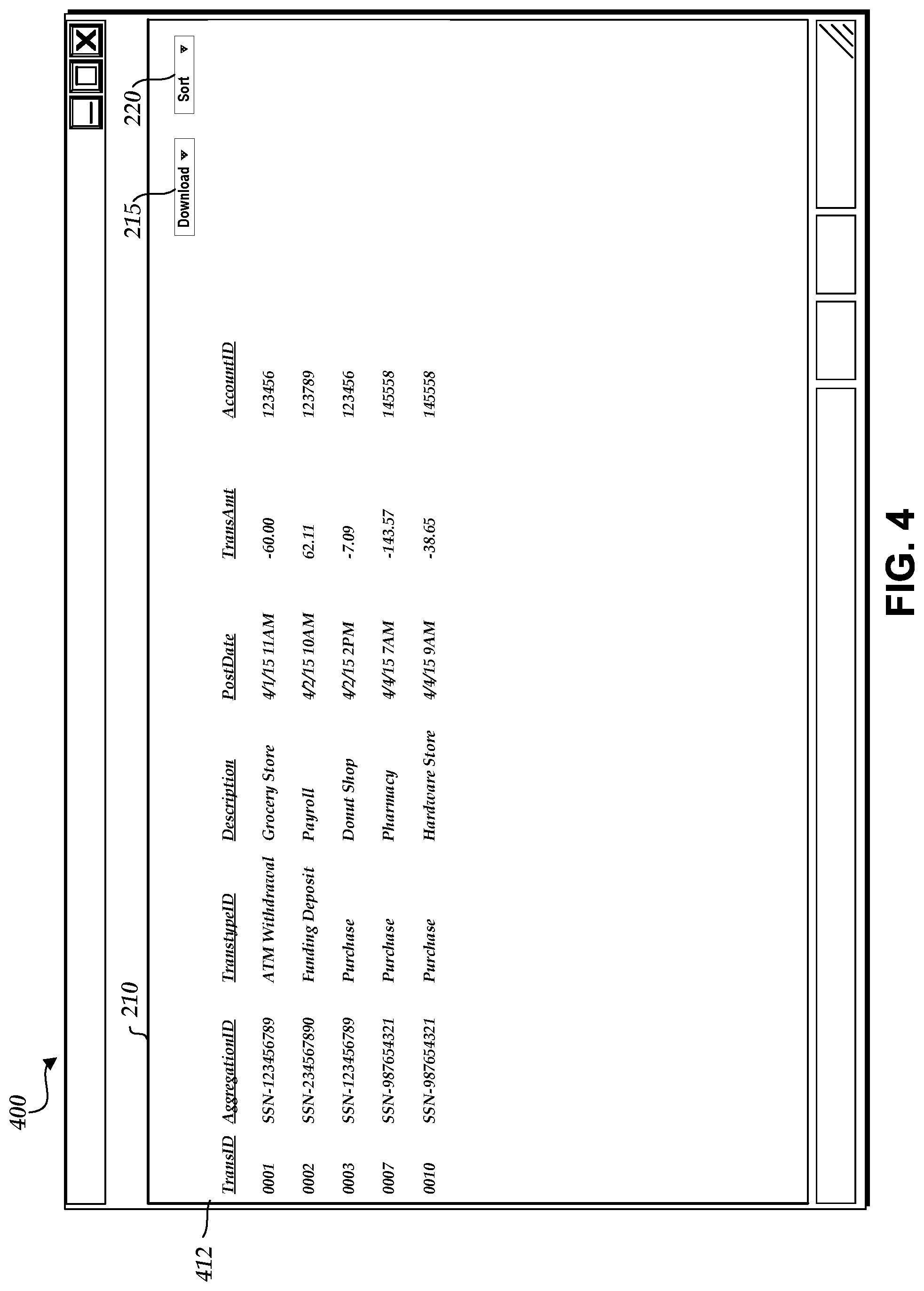 Patent US12105719 Figure 4 – Malicious activity detection system capable of efficiently processing data accessed from databases and generating alerts for display in interactive user interfaces