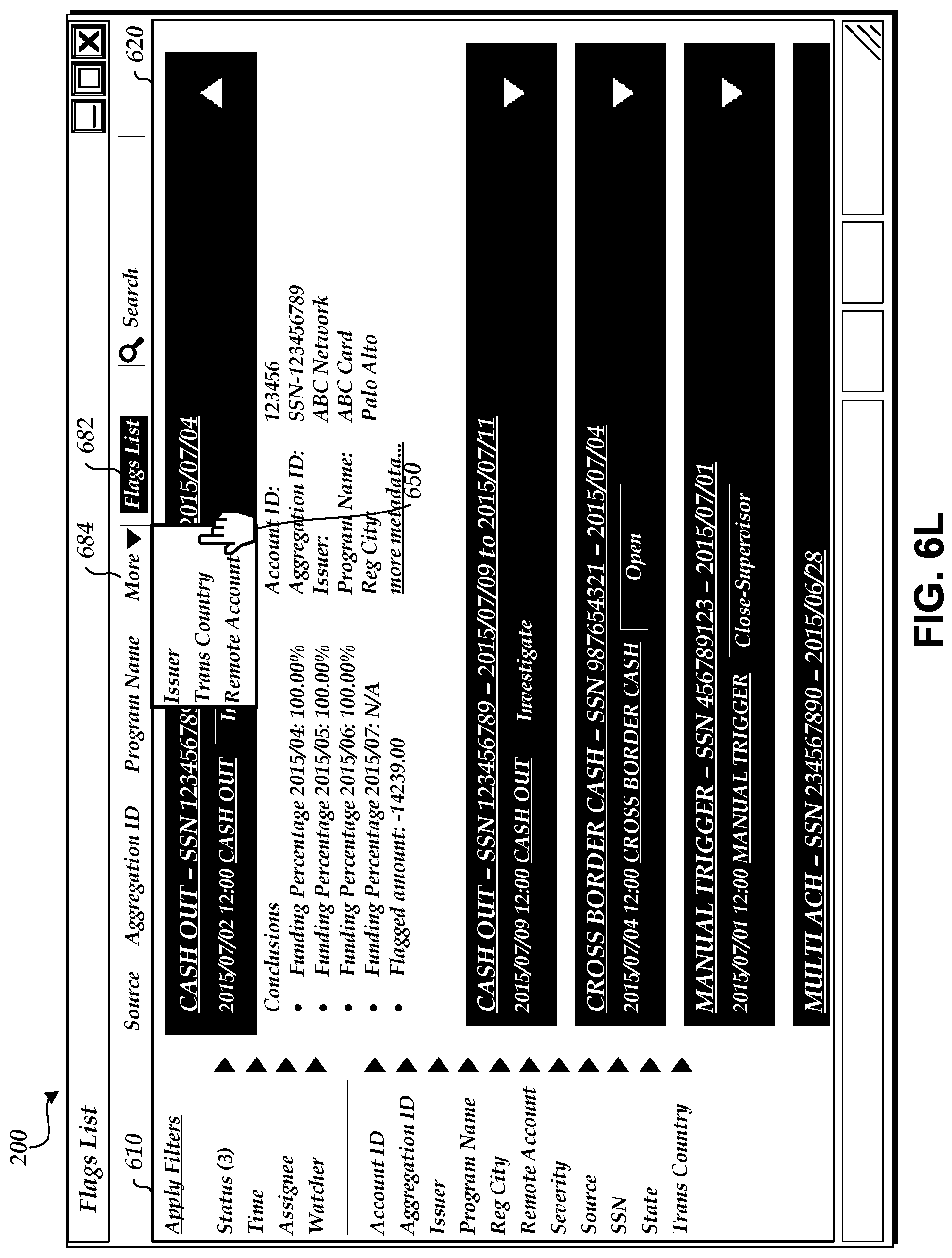 Patent US12105719 Figure 17 – Malicious activity detection system capable of efficiently processing data accessed from databases and generating alerts for display in interactive user interfaces
