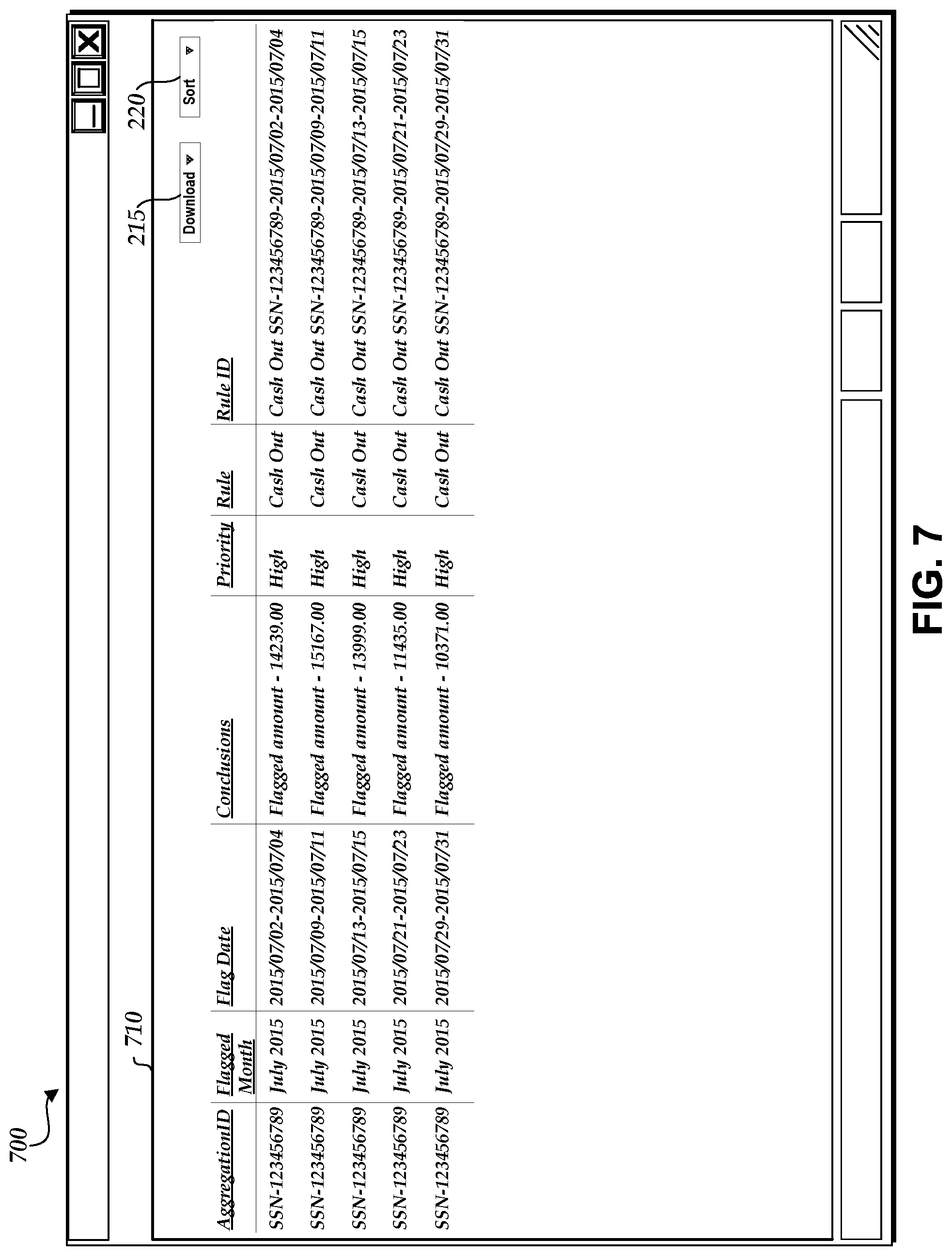 Patent US12105719 Figure 19 – Malicious activity detection system capable of efficiently processing data accessed from databases and generating alerts for display in interactive user interfaces