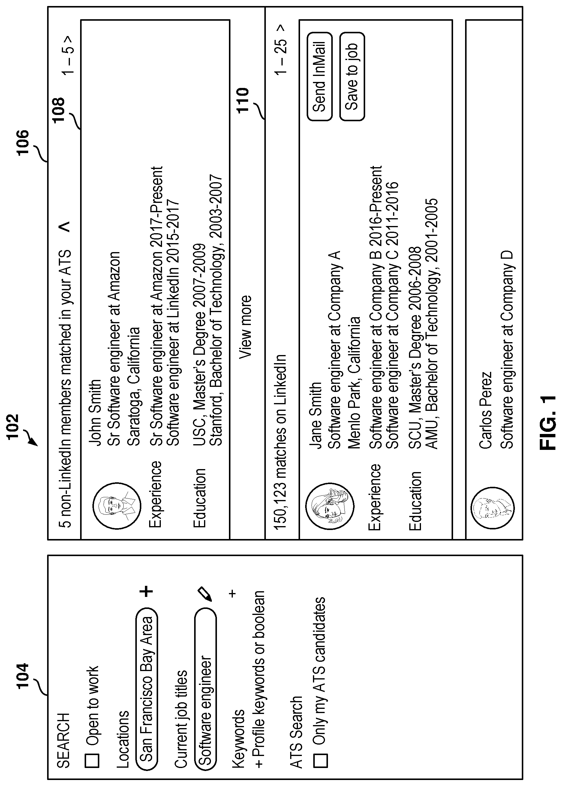 Patent US12105727 Figure 1 – Unified search for dual domains