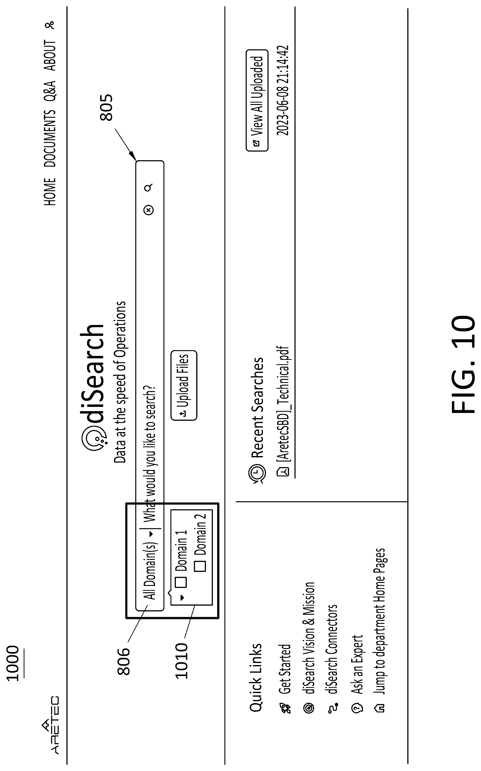 Patent US12105729 Figure 9 – System and method for providing a governed search program using generative AI and large language learning models