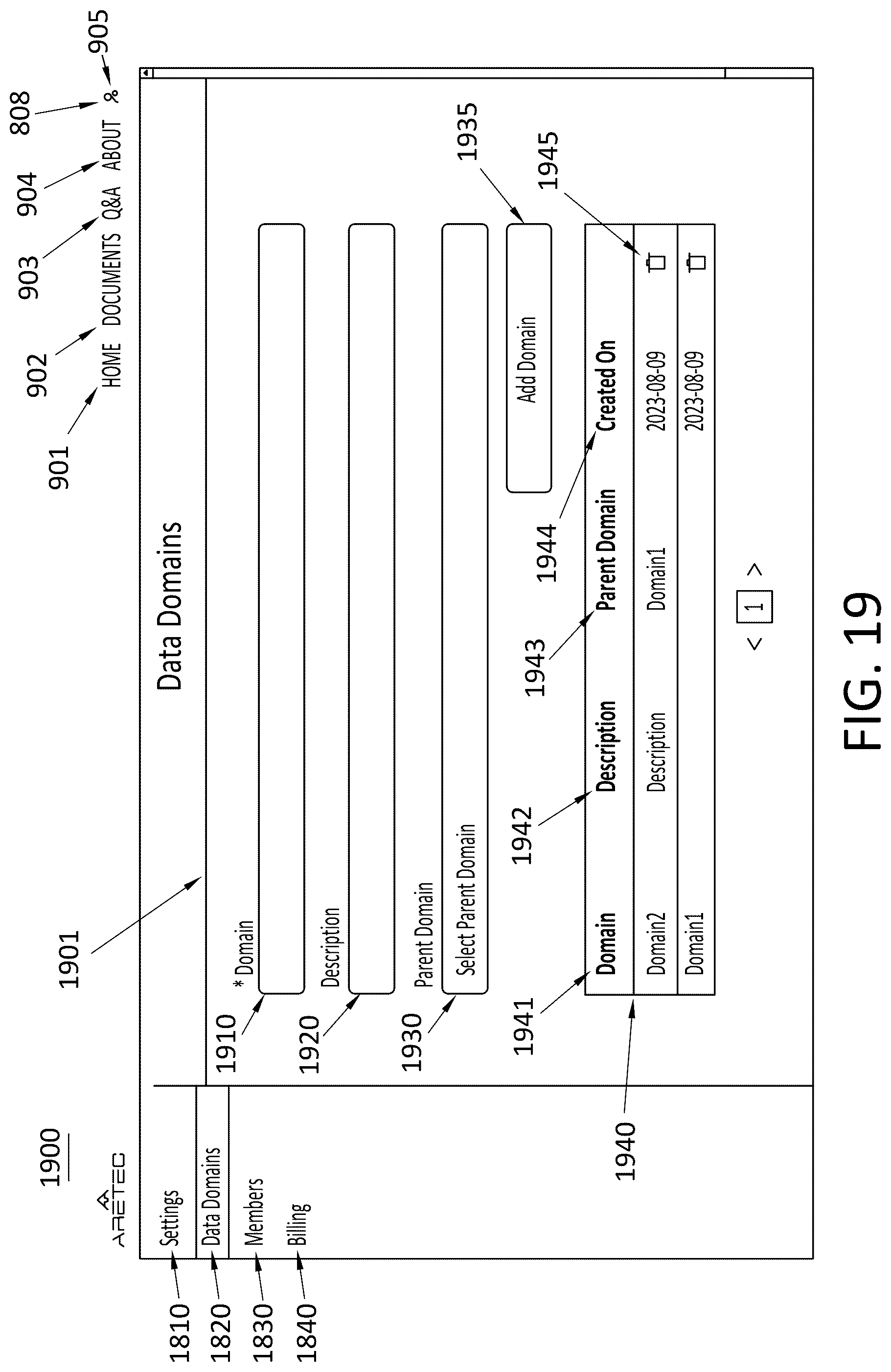 Patent US12105729 Figure 19 – System and method for providing a governed search program using generative AI and large language learning models
