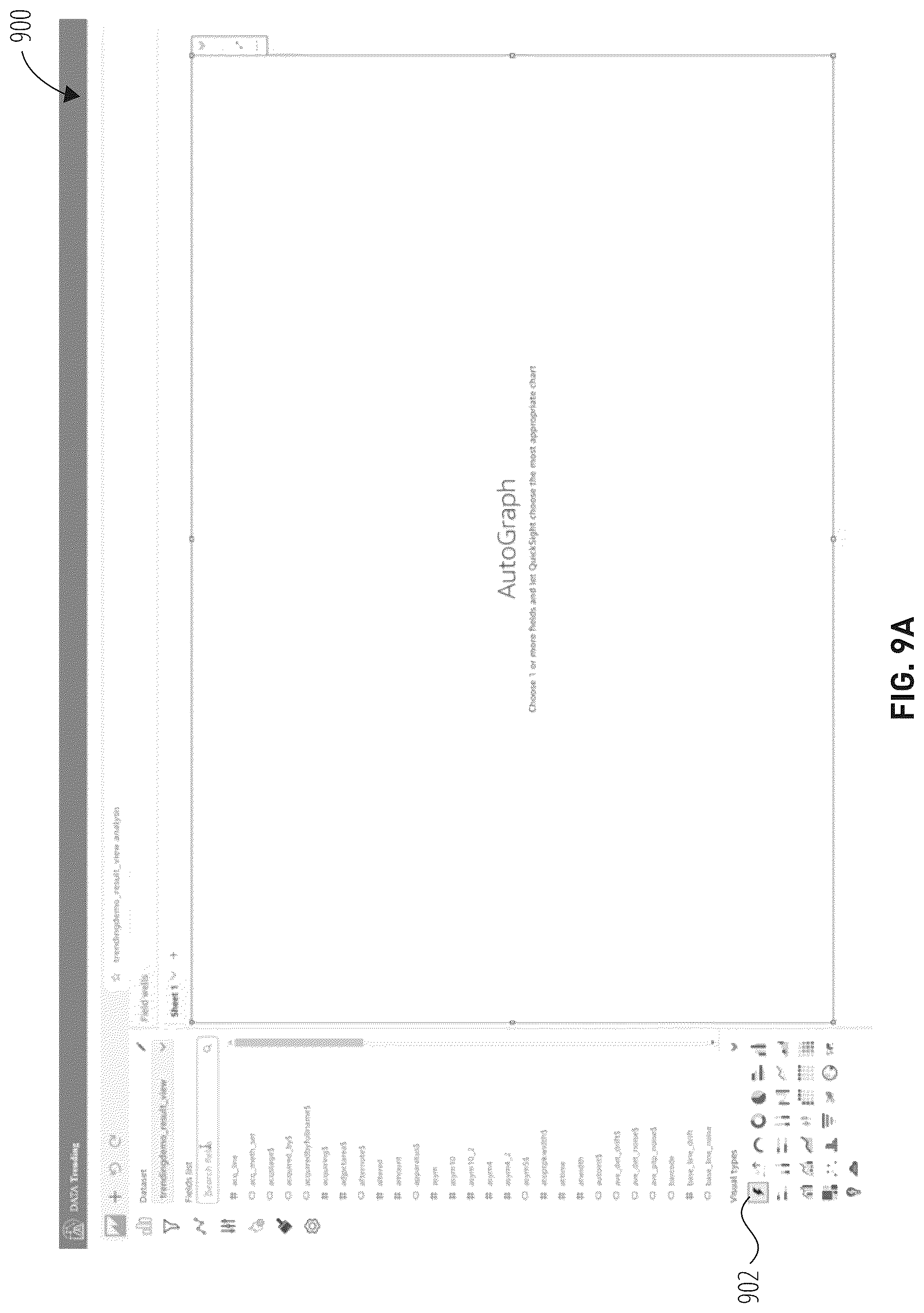 Patent US12105730 Figure 9 – Methods, mediums, and systems for uploading and visualizing data in an analytical ecosystem
