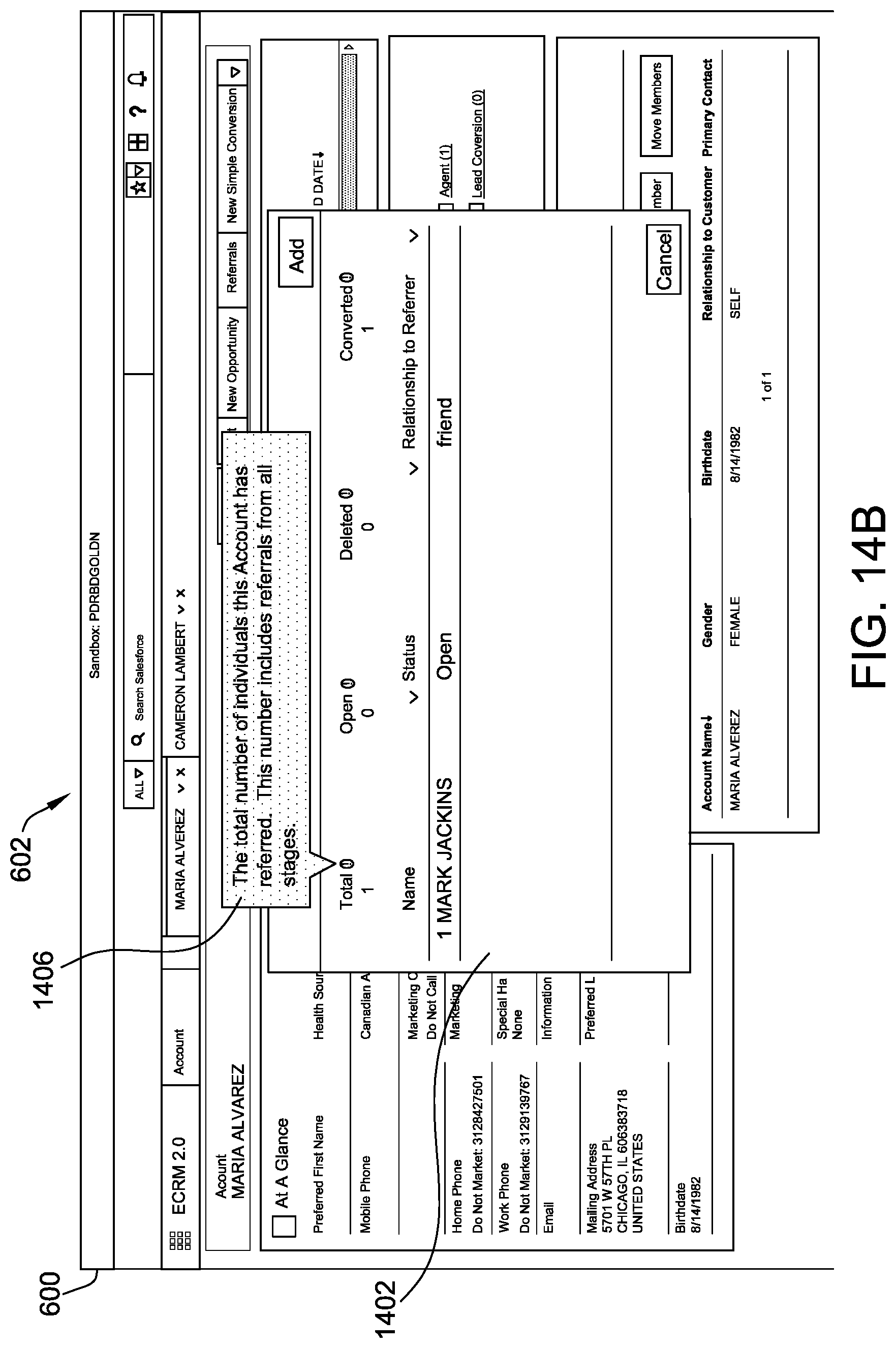 Patent US12105731 Figure 15 – User interface for real-time data synchronization within a database platform