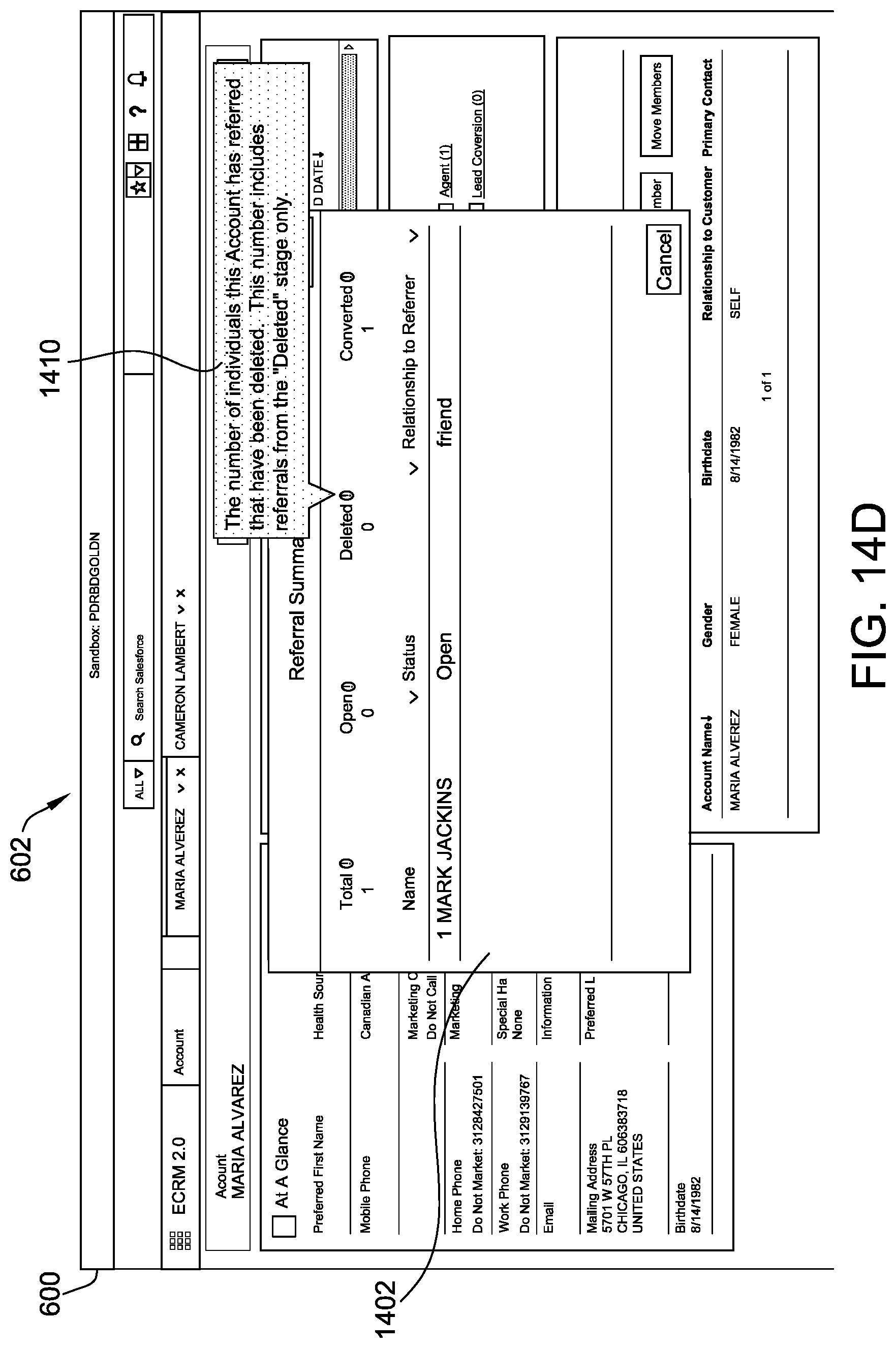 Patent US12105731 Figure 17 – User interface for real-time data synchronization within a database platform