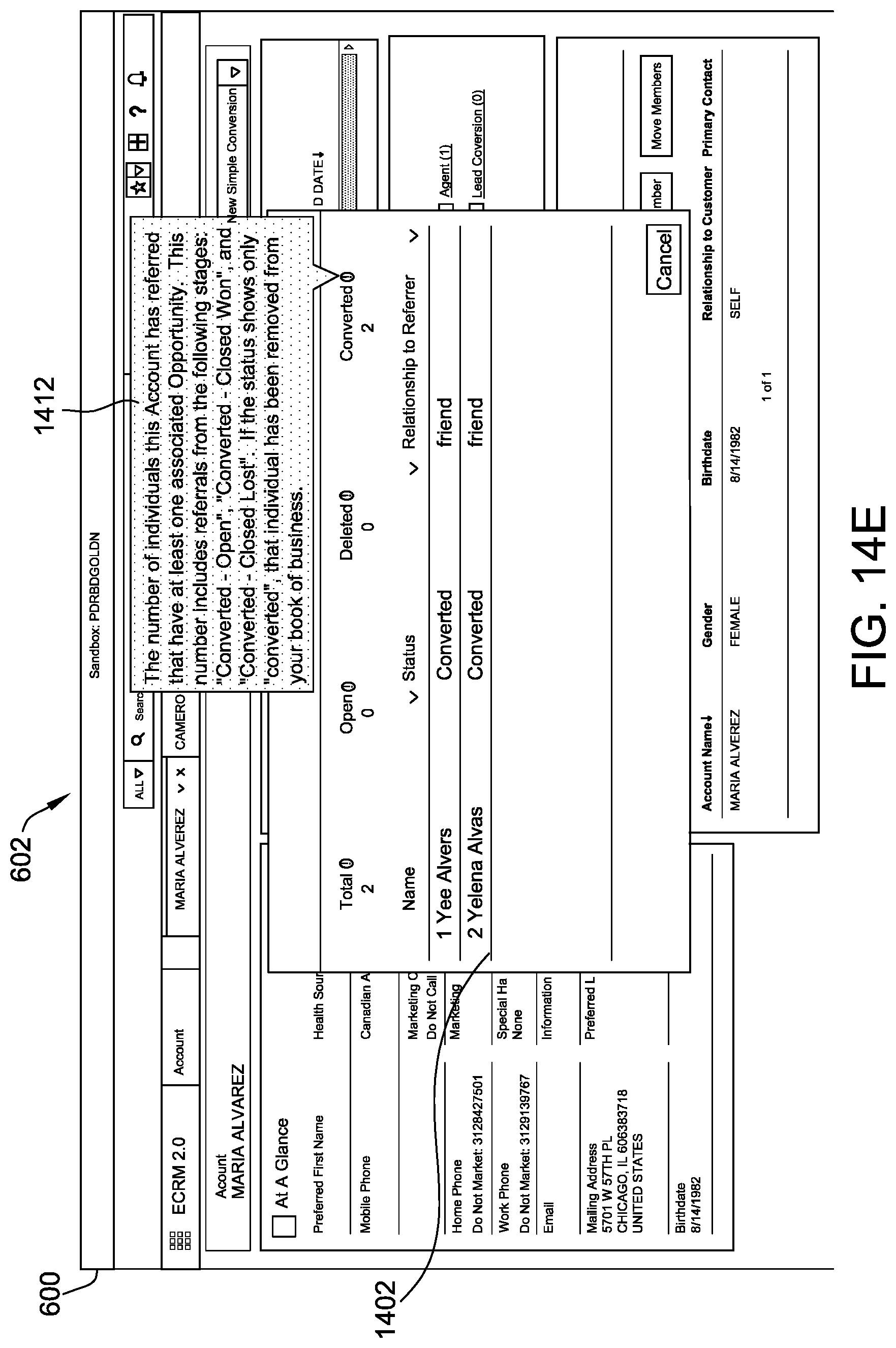 Patent US12105731 Figure 18 – User interface for real-time data synchronization within a database platform