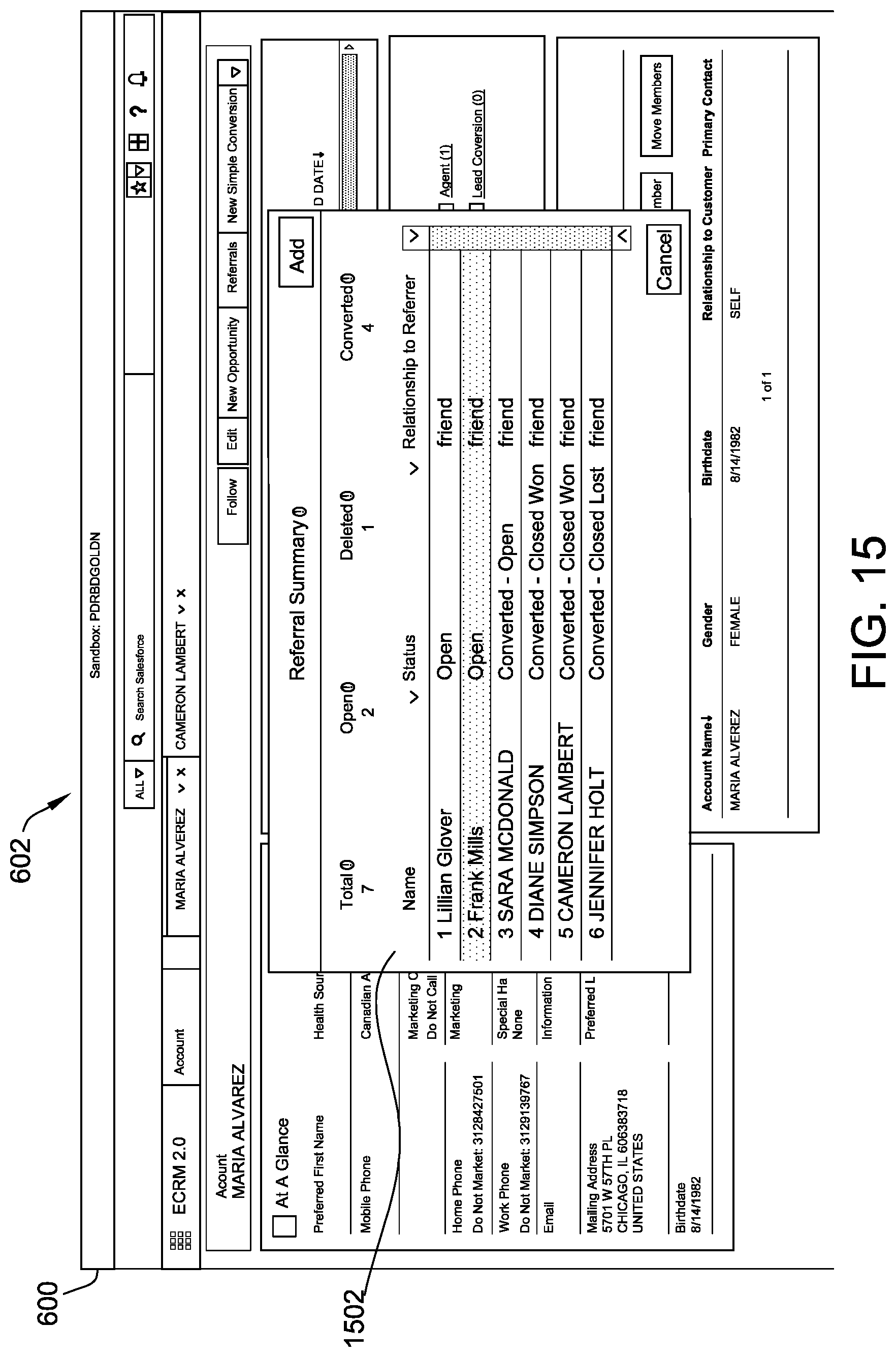 Patent US12105731 Figure 19 – User interface for real-time data synchronization within a database platform