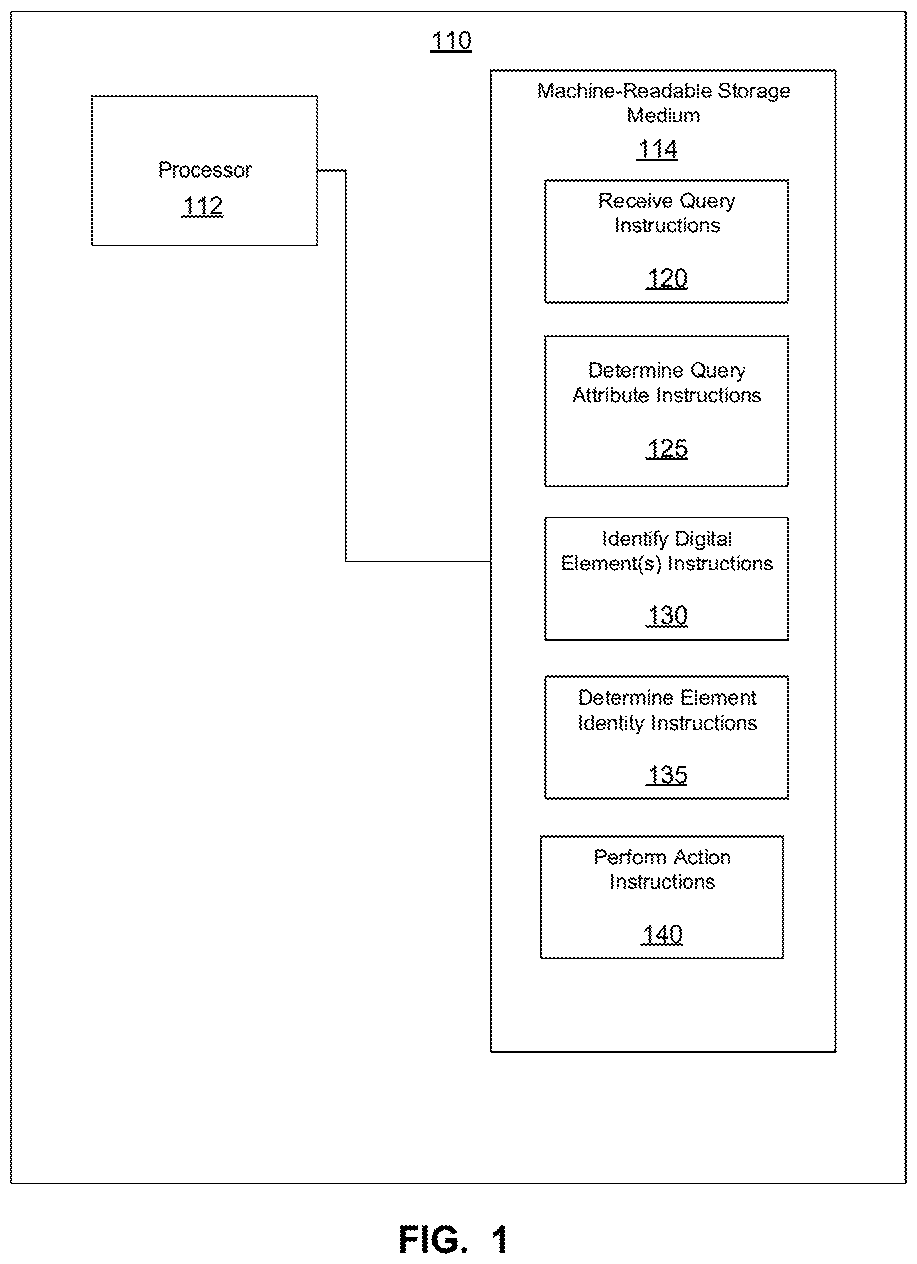 Patent US12105743 Figure 1 – Identifying digital elements