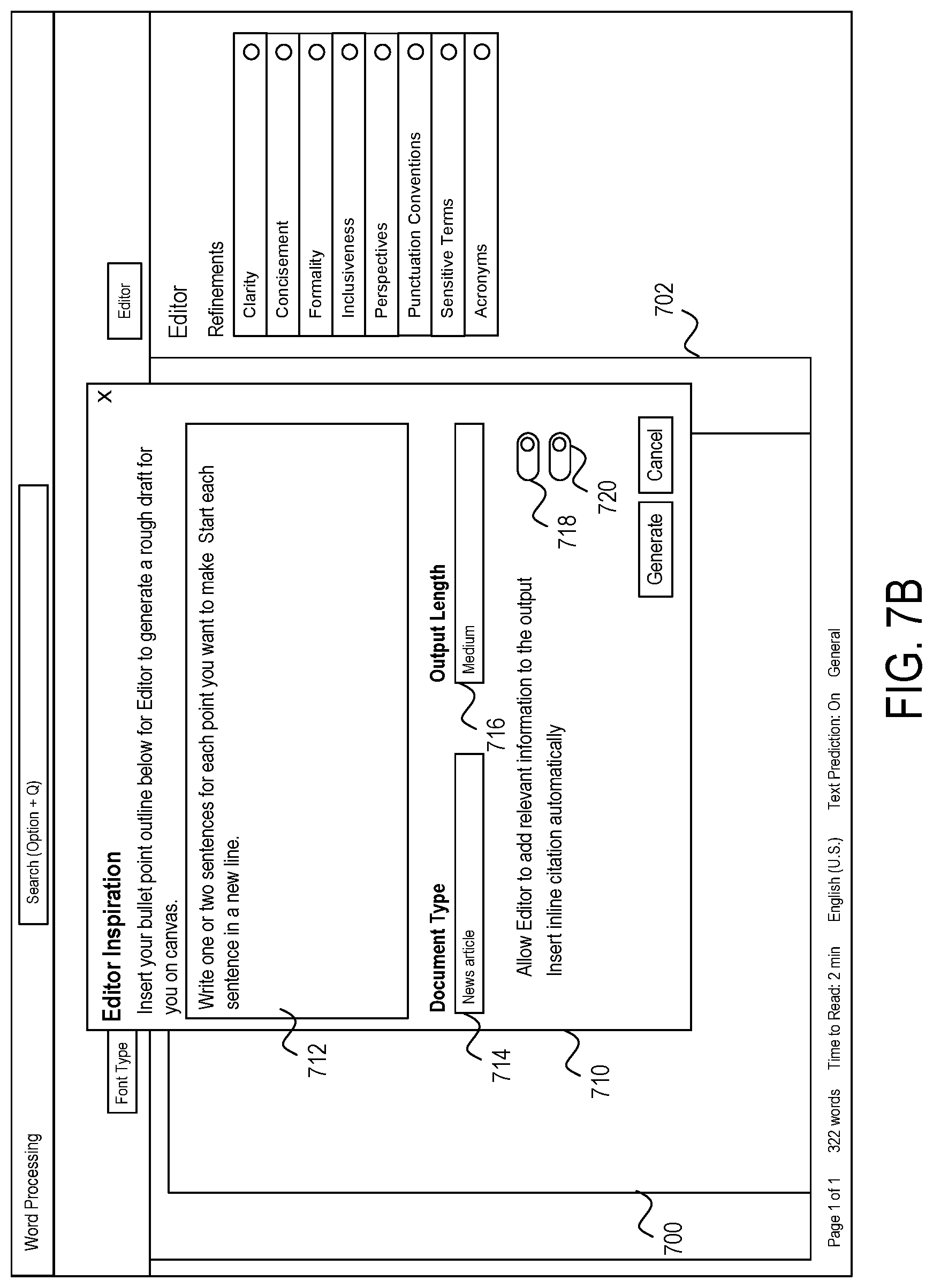 Patent US12105747 Figure 8 – Automatic content generation