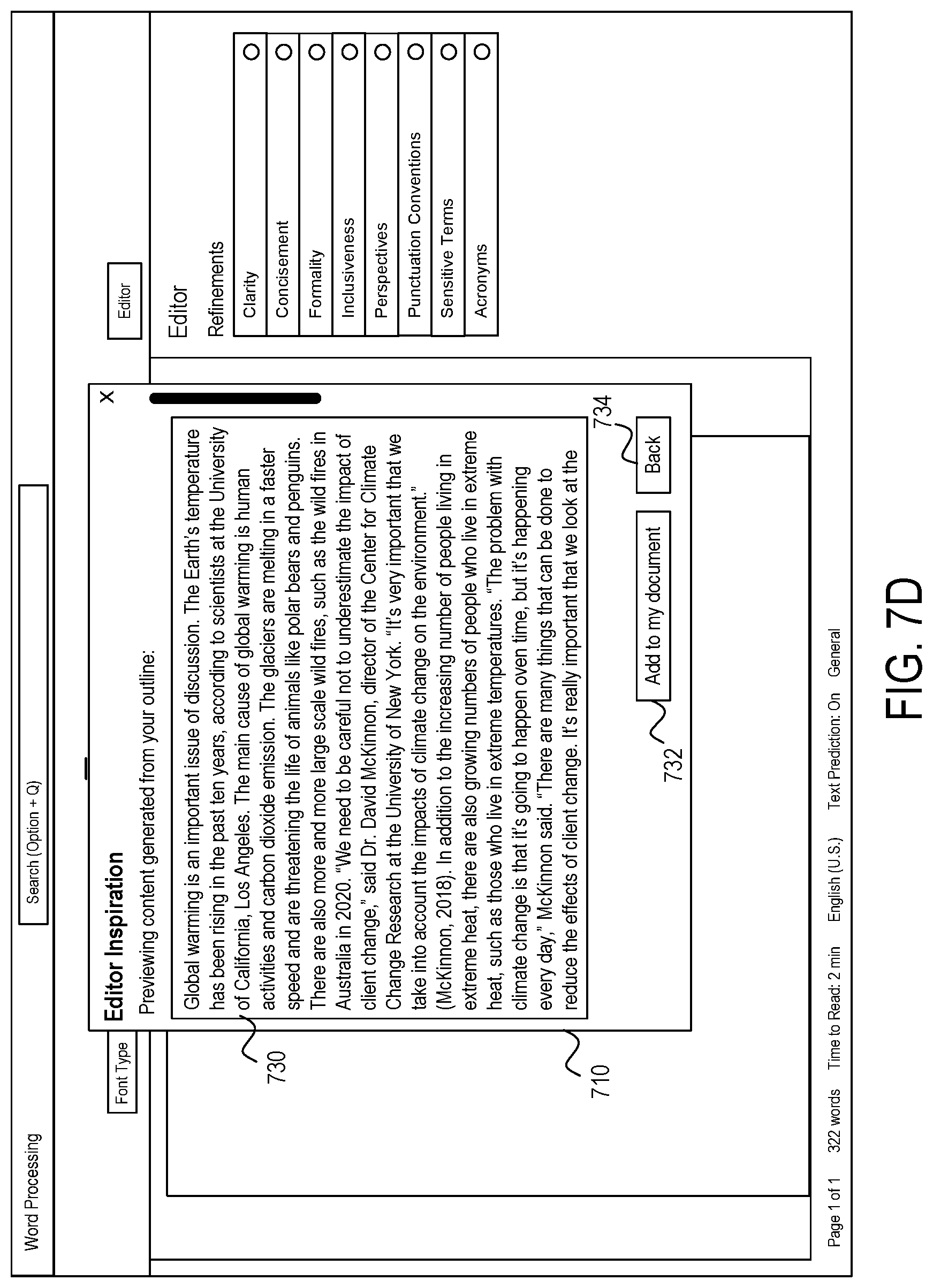 Patent US12105747 Figure 10 – Automatic content generation