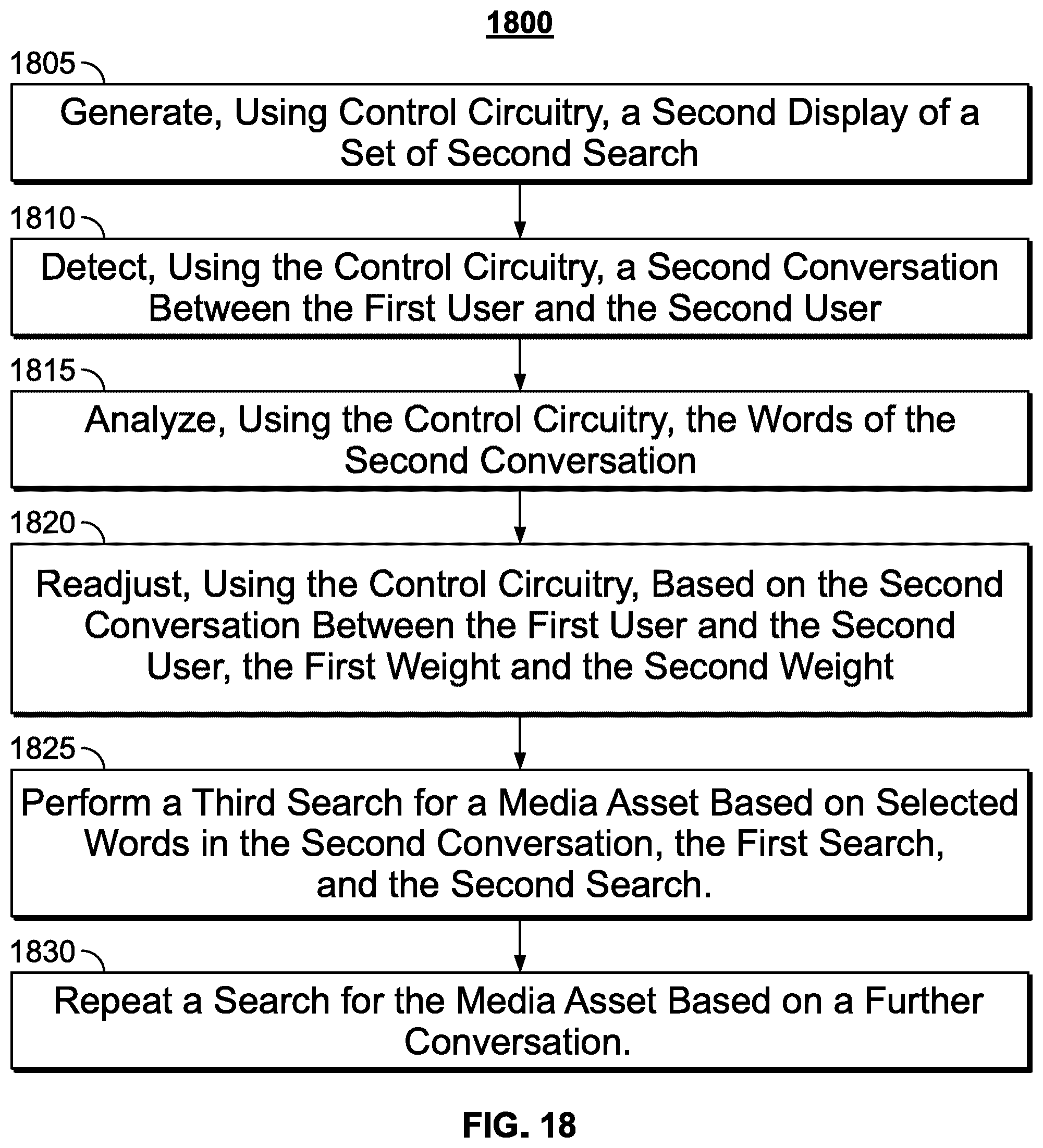Patent US12105757 Figure 12 – Systems and methods for updating search results based on a conversation