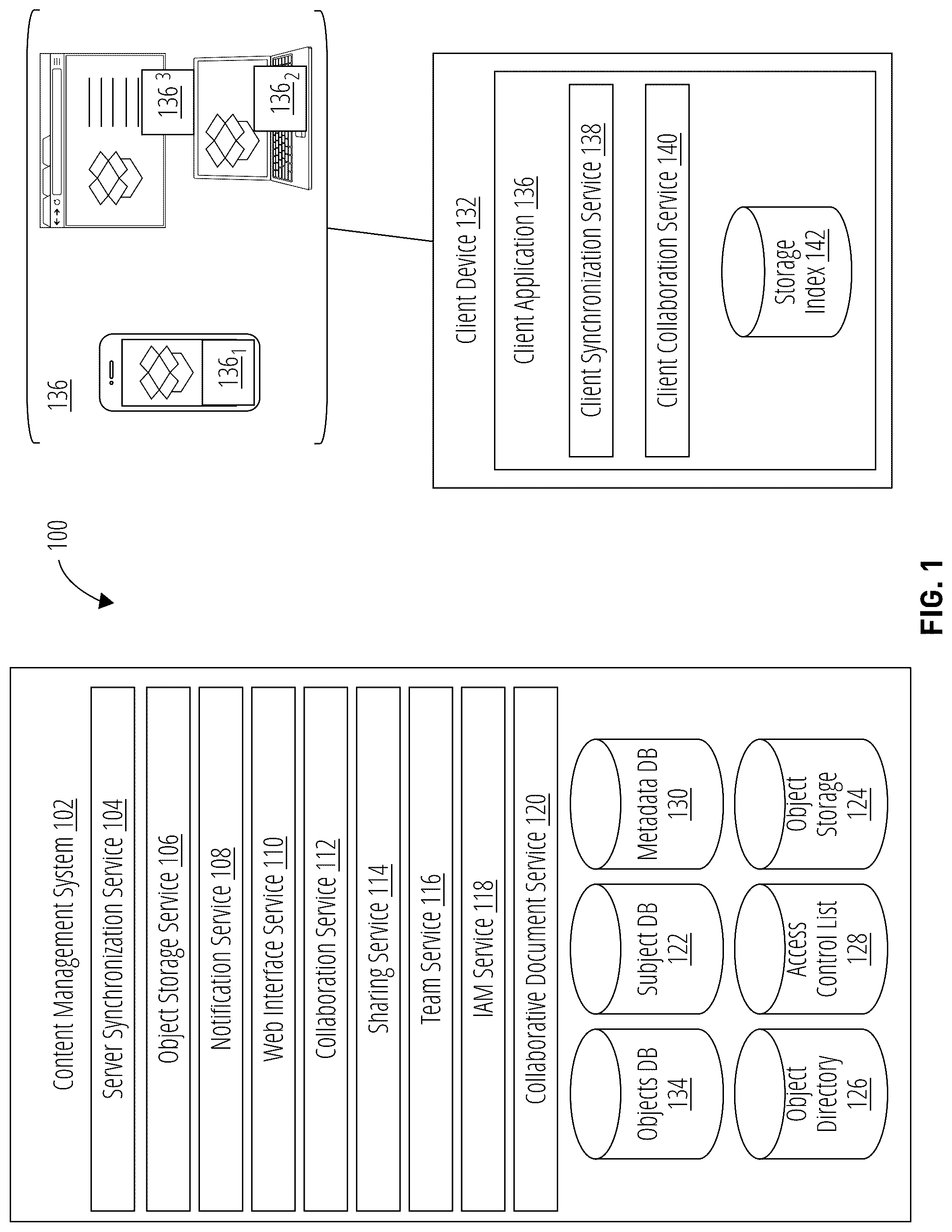 Patent US12105764 Figure 1 – Empty search state