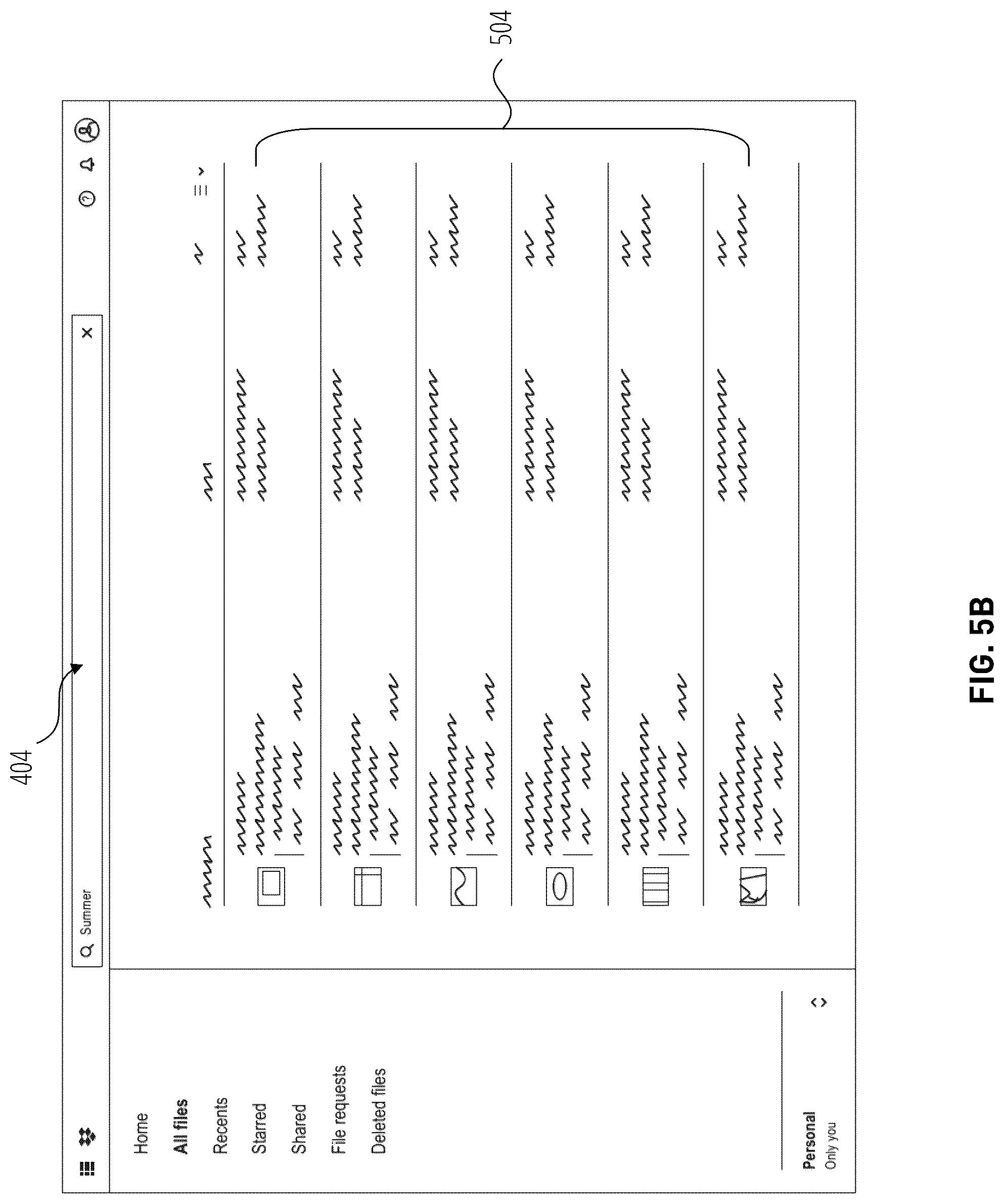 Patent US12105764 Figure 6 – Empty search state