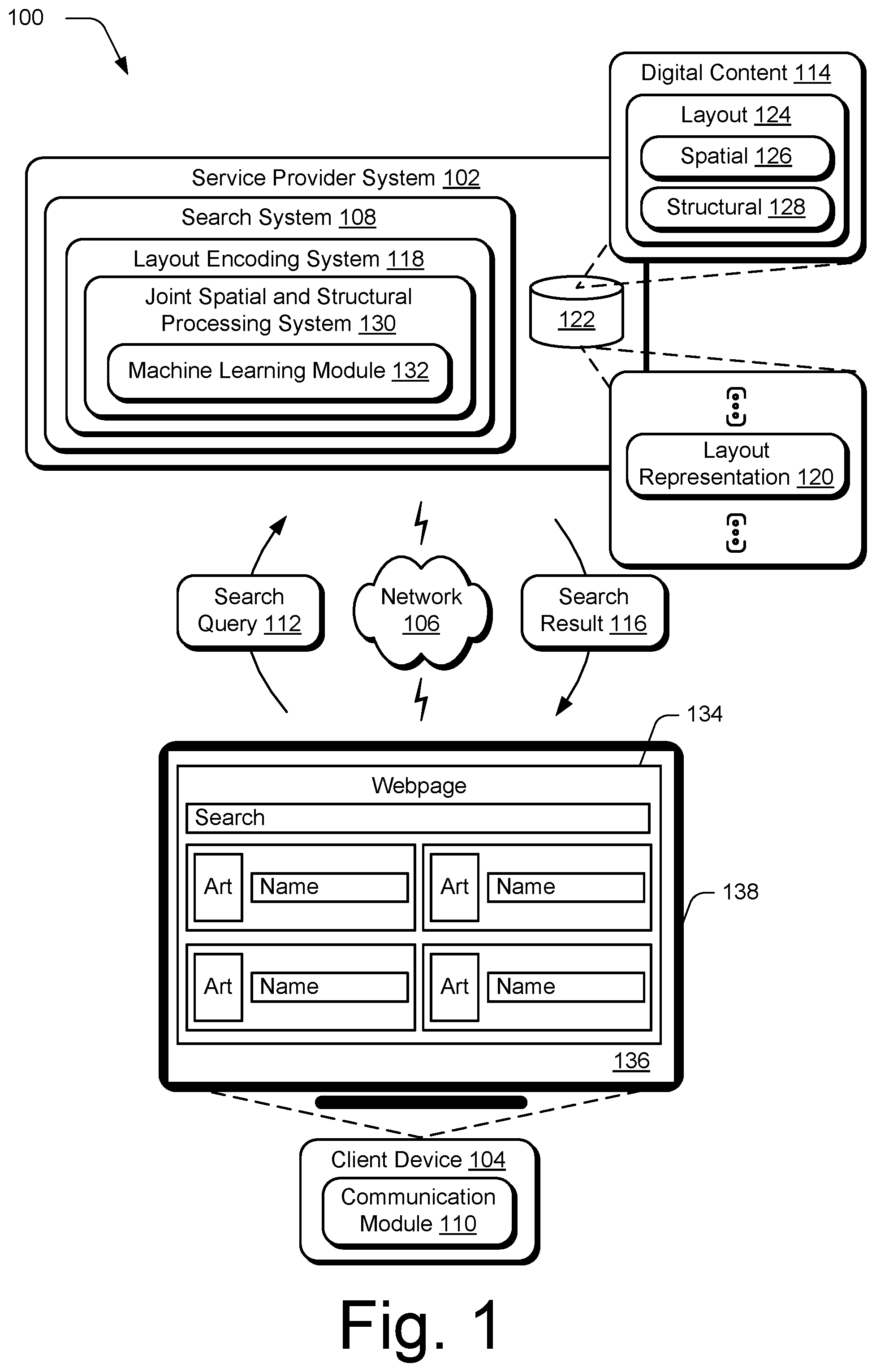 Patent US12105767 Figure 1 – Digital content layout encoding for search
