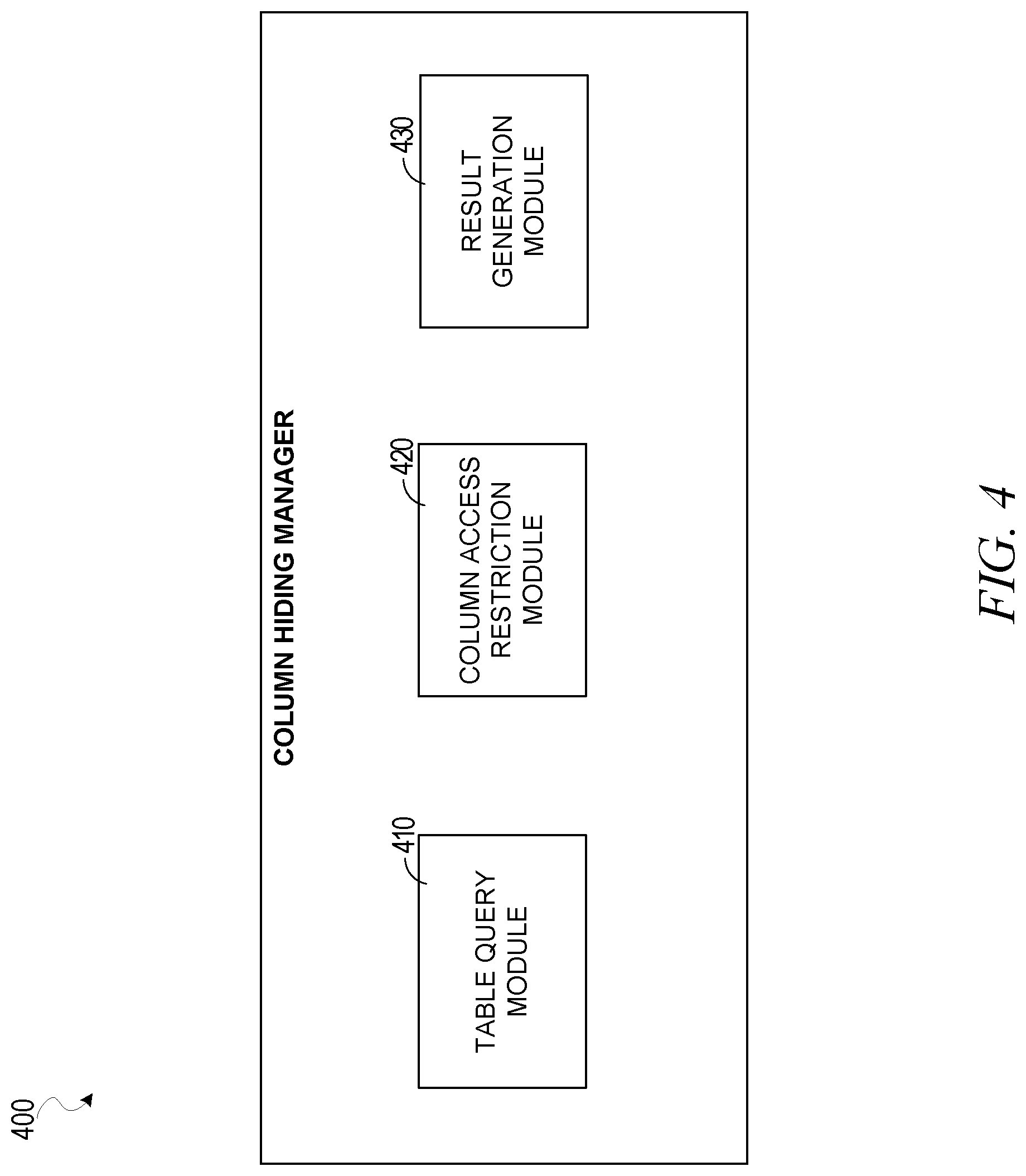 Patent US12105831 Figure 4 – Column hiding management system