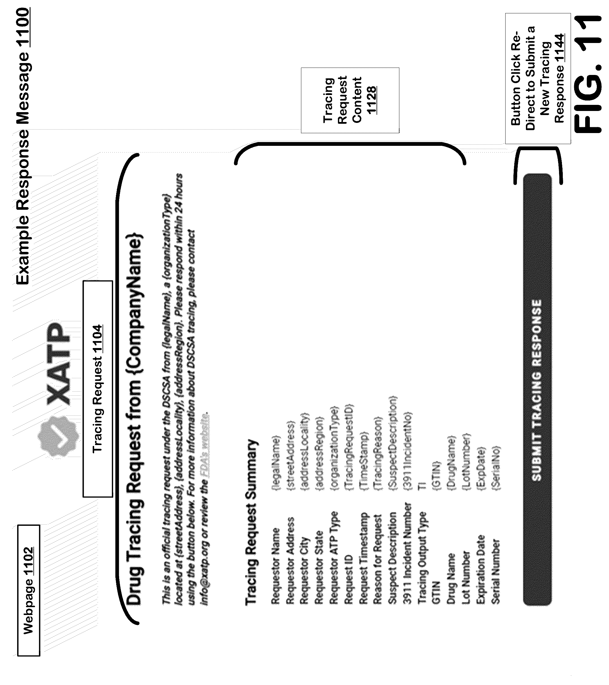 Patent US12105842 Figure 11 – Verifiable credentialling and message content provenance authentication