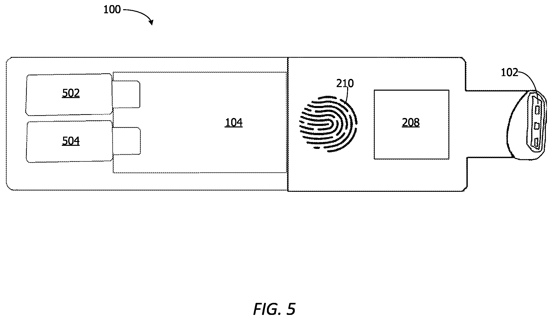 Patent US12105862 Figure 5 – Multi-factor device holder