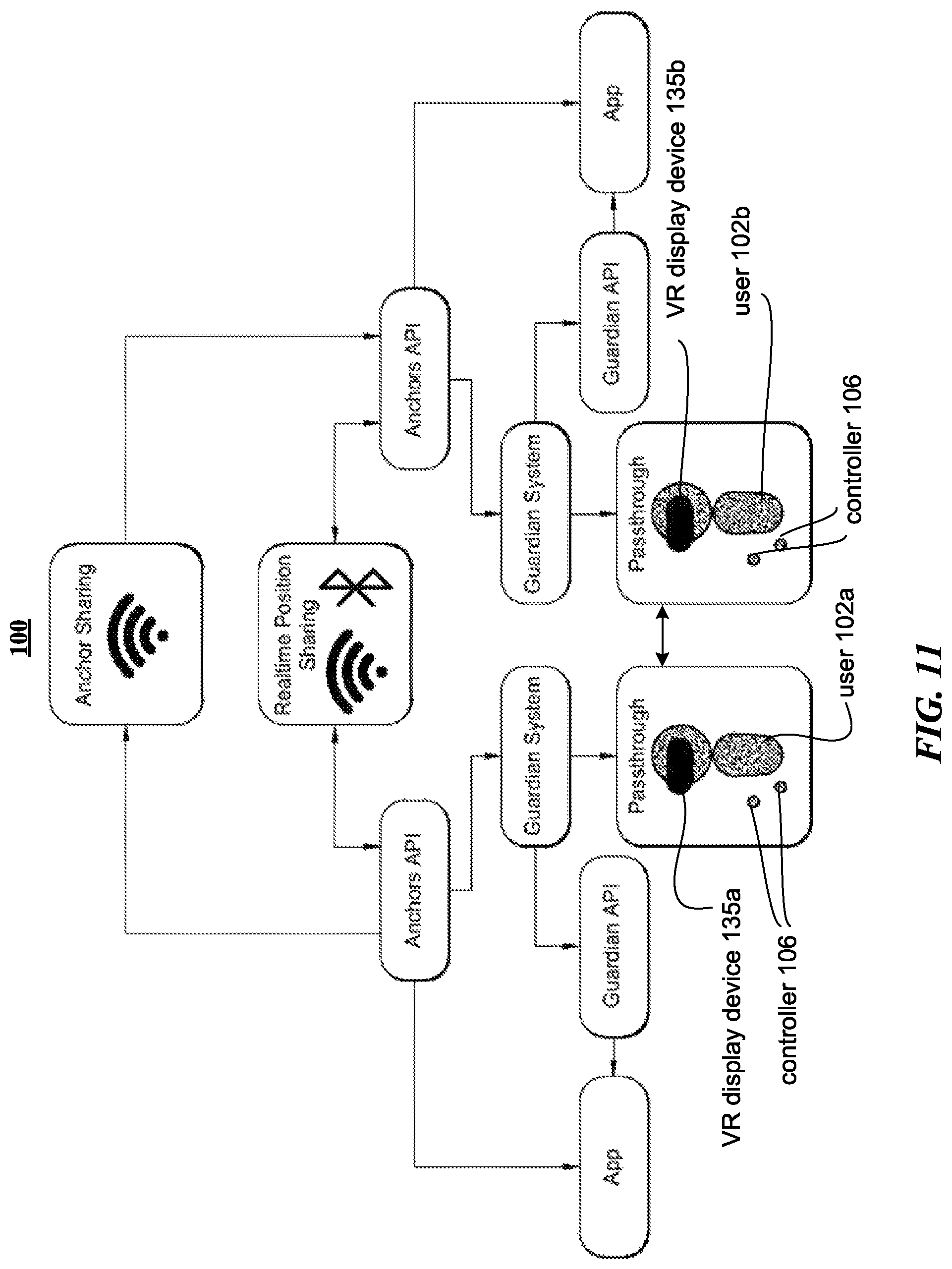 Patent US12105866 Figure 12 – Spatial anchor sharing for multiple virtual reality systems in shared real-world environments