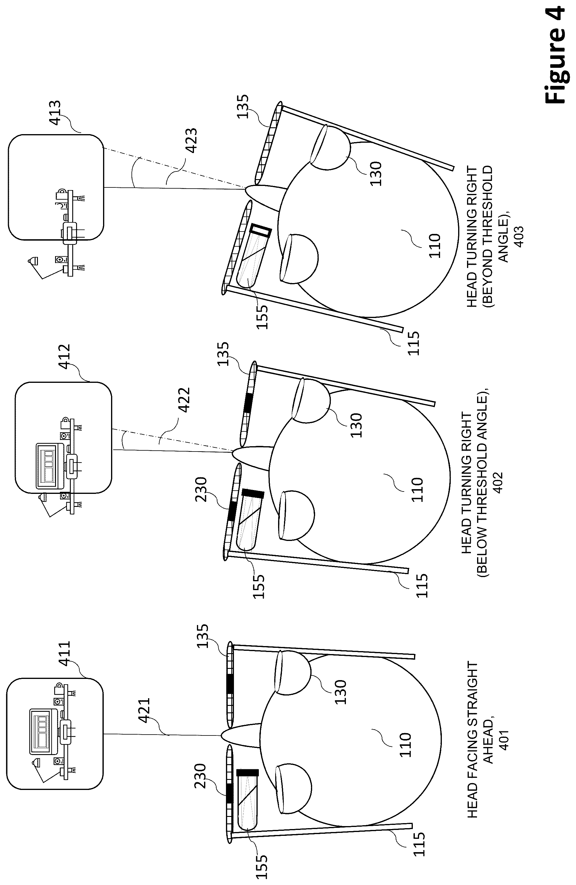 Patent US12105867 Figure 4 – Apparatus und method for rendering a virtual monitor on smart ophthalmic devices in augmented reality environments