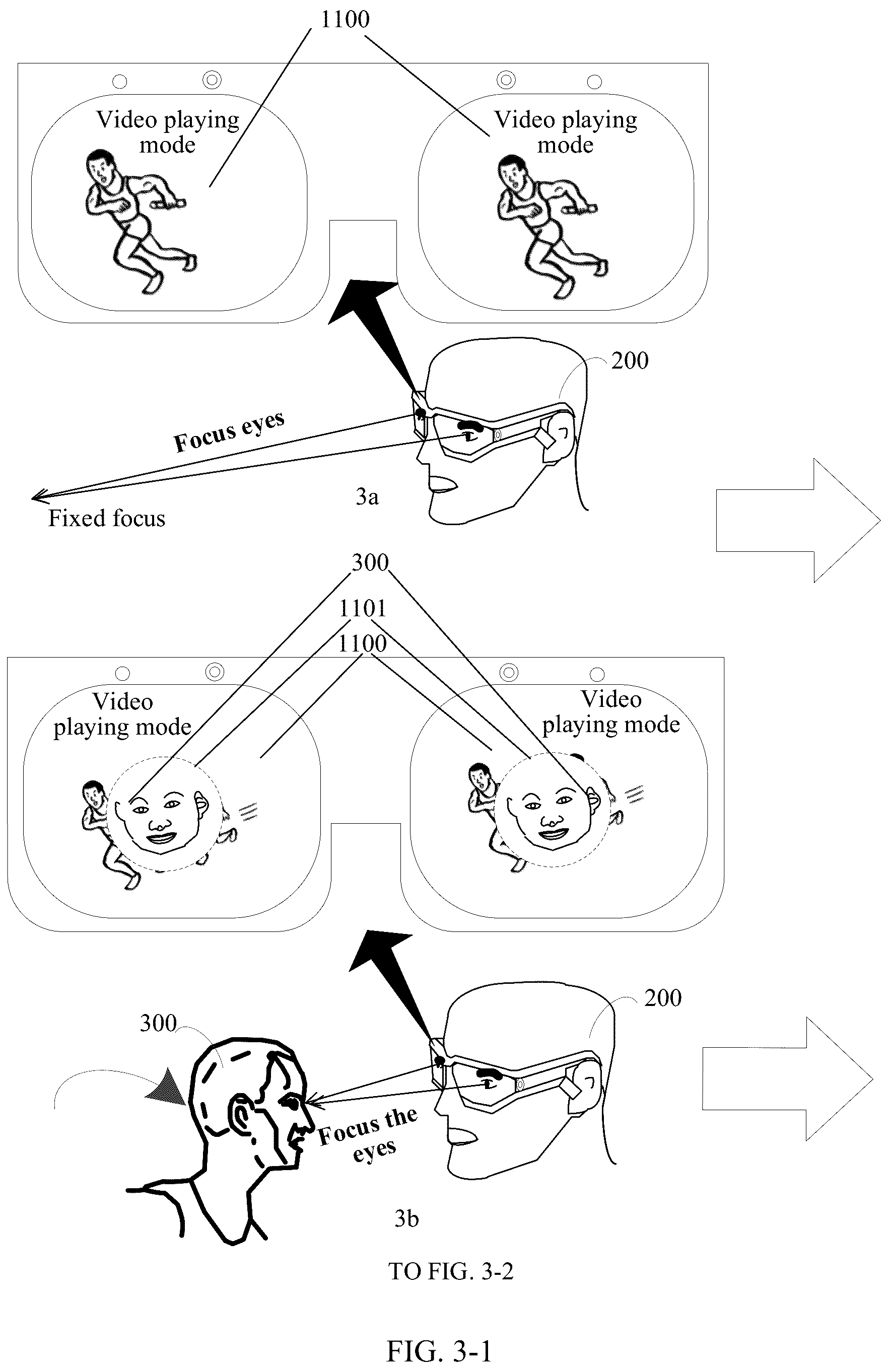 Patent US12105870 Figure 3 – Method for controlling display screen according to eye focus and head-mounted electronic device