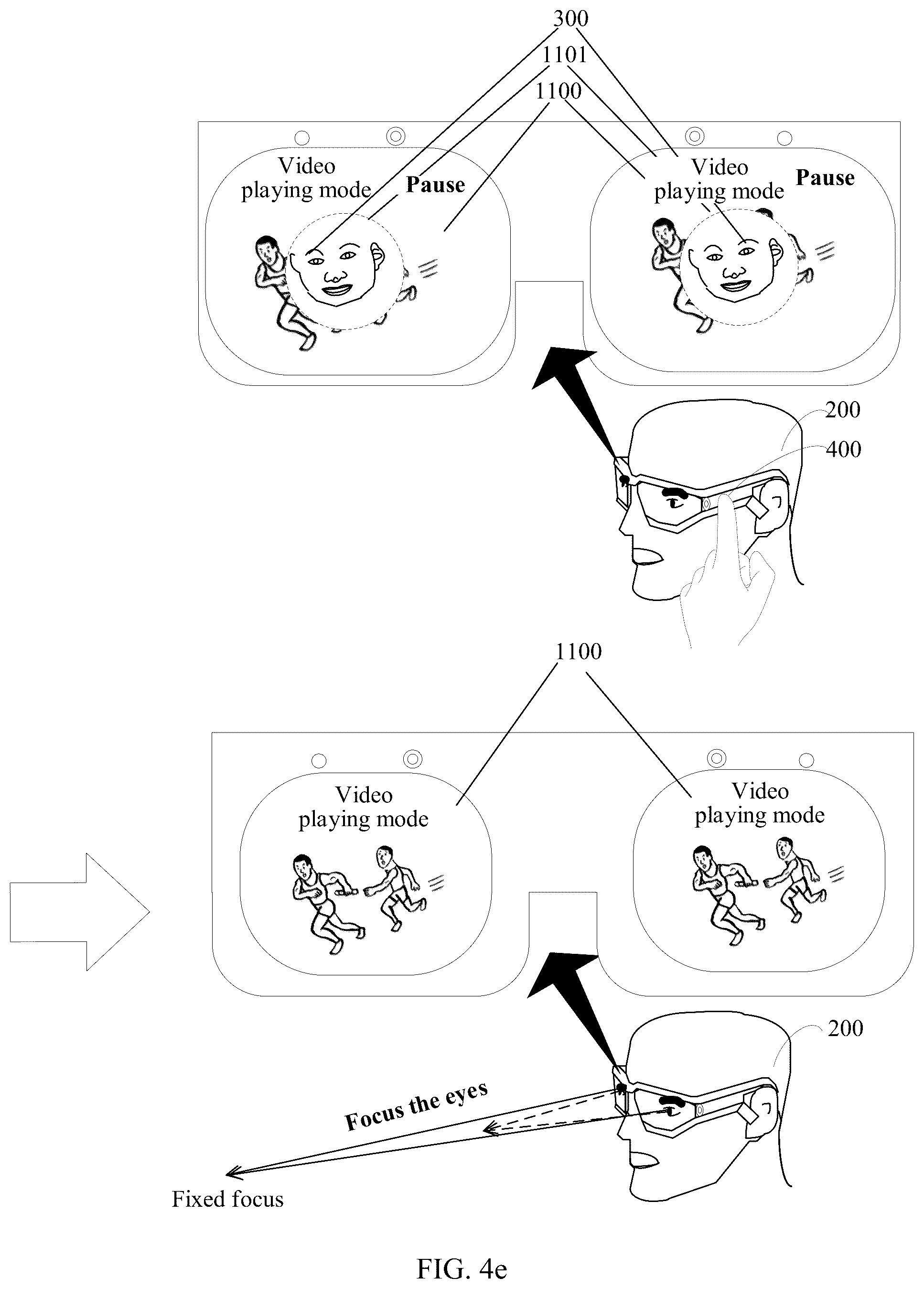 Patent US12105870 Figure 8 – Method for controlling display screen according to eye focus and head-mounted electronic device