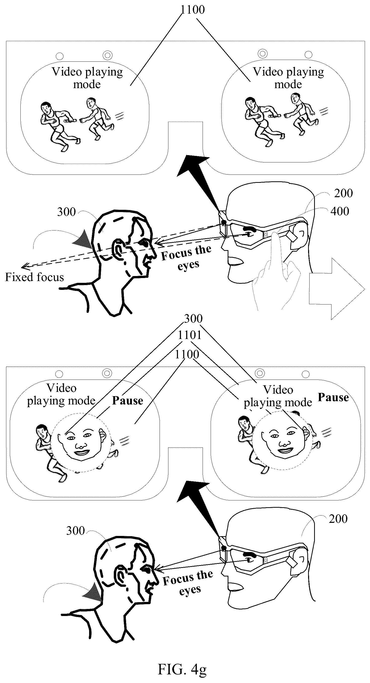 Patent US12105870 Figure 10 – Method for controlling display screen according to eye focus and head-mounted electronic device