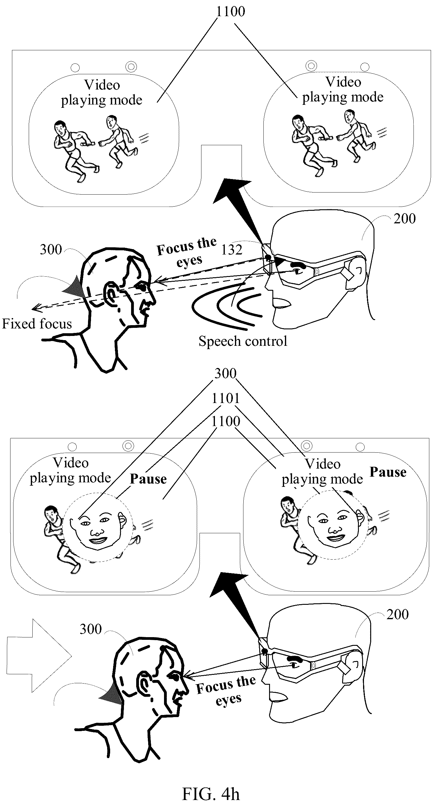 Patent US12105870 Figure 11 – Method for controlling display screen according to eye focus and head-mounted electronic device