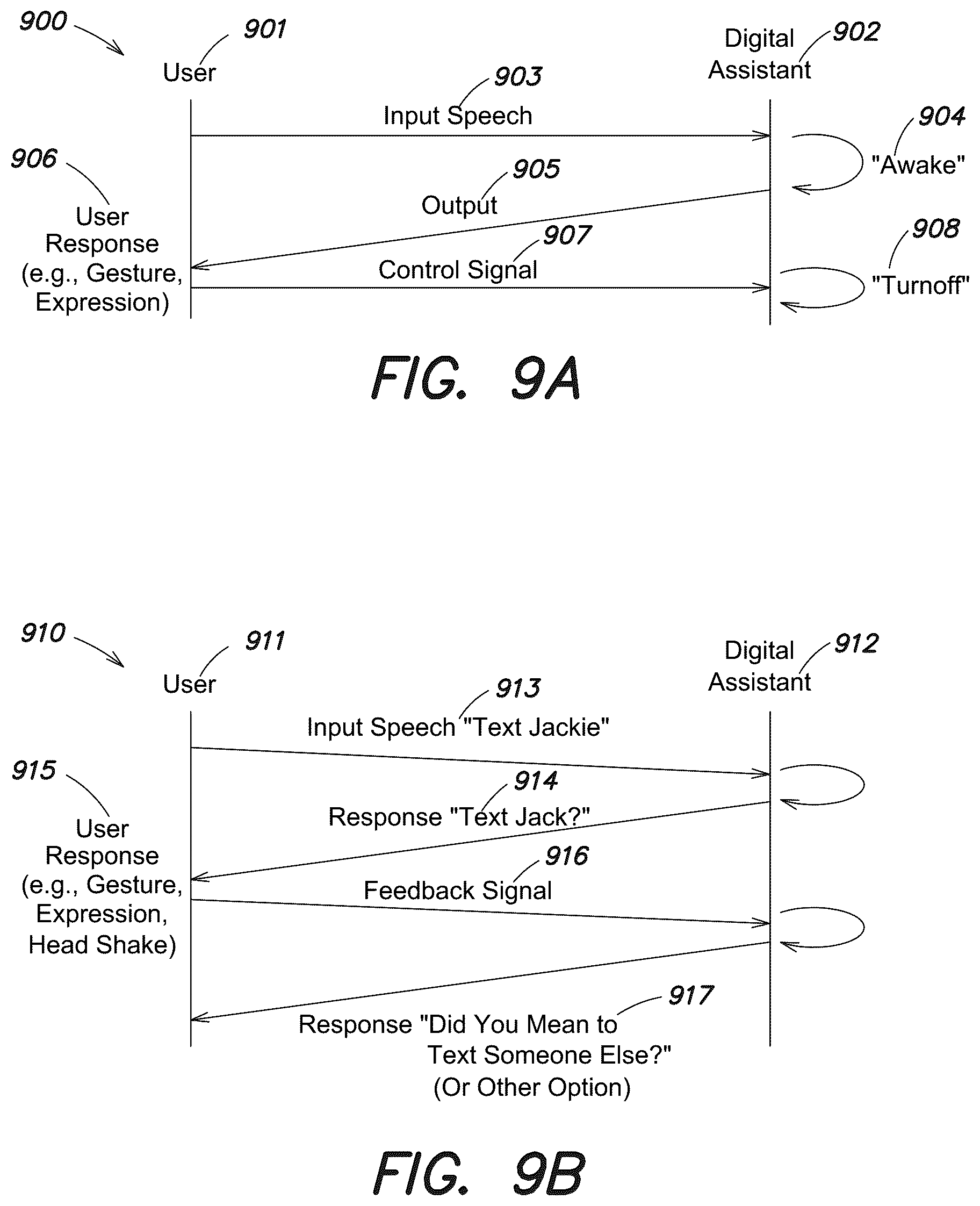 Patent US12105876 Figure 9 – System and method for using gestures and expressions for controlling speech applications