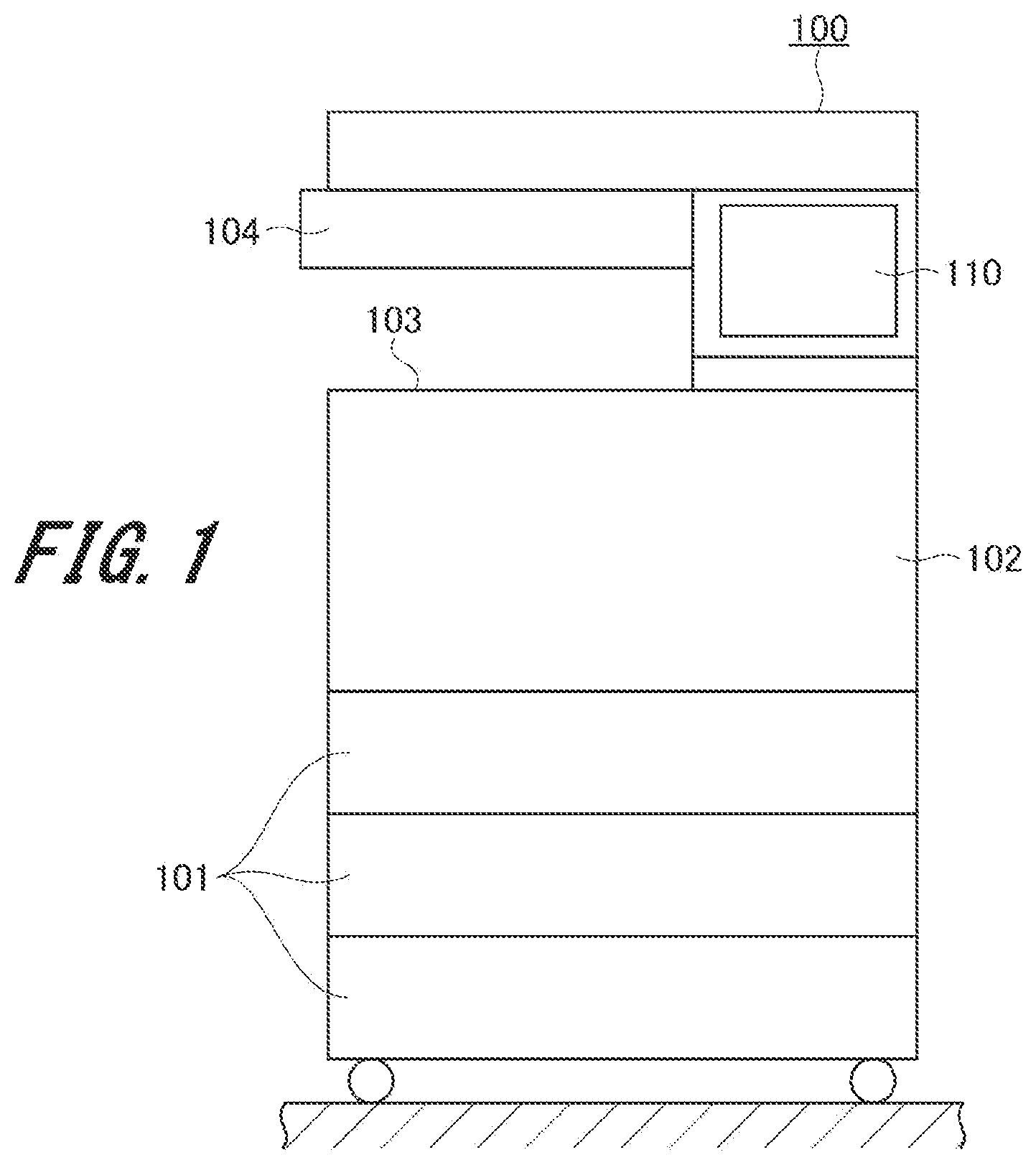 Patent US12105879 Figure 1 – Operation input device and image forming device