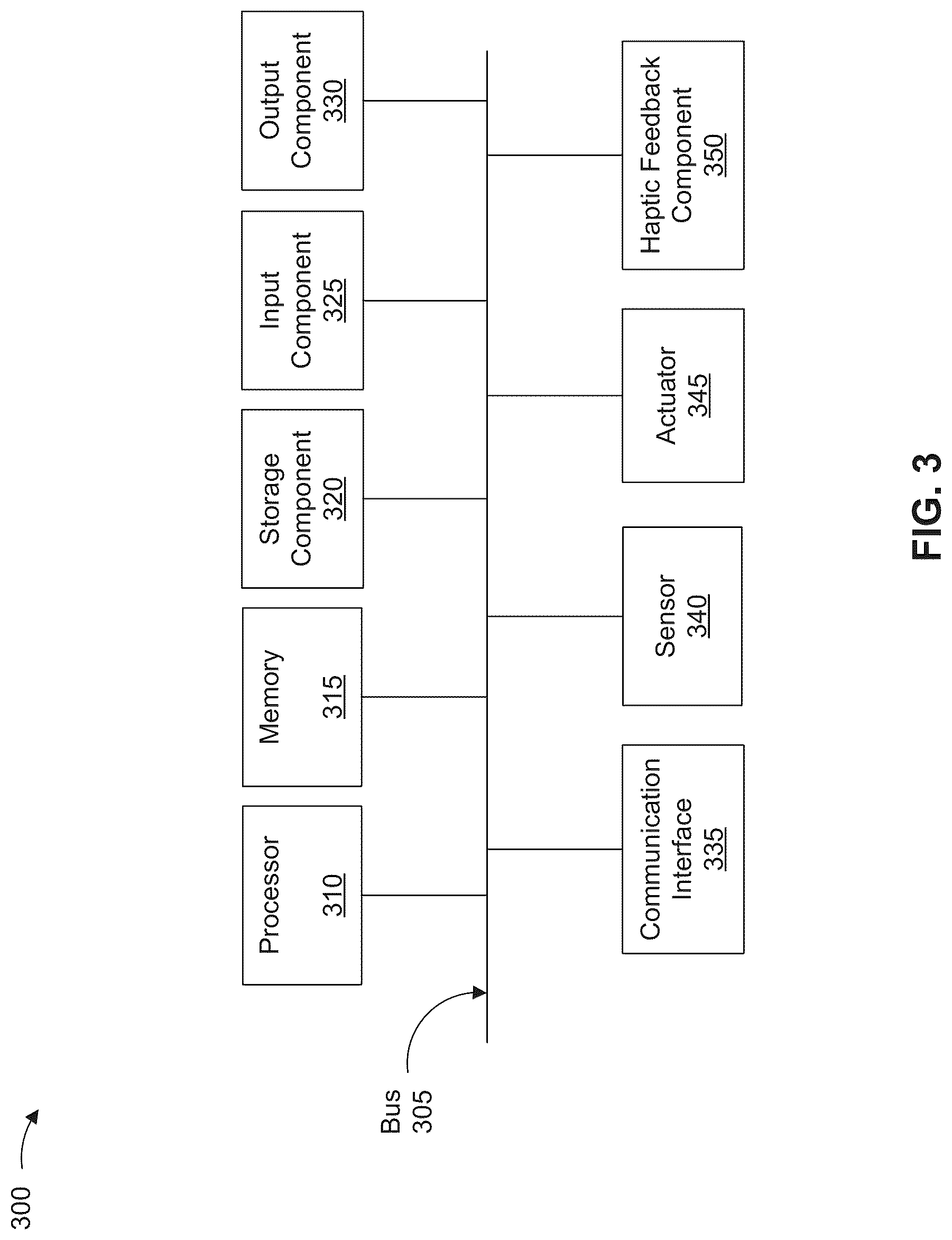Patent US12105881 Figure 3 – On-screen keyboard user interface with context-aware haptic feedback