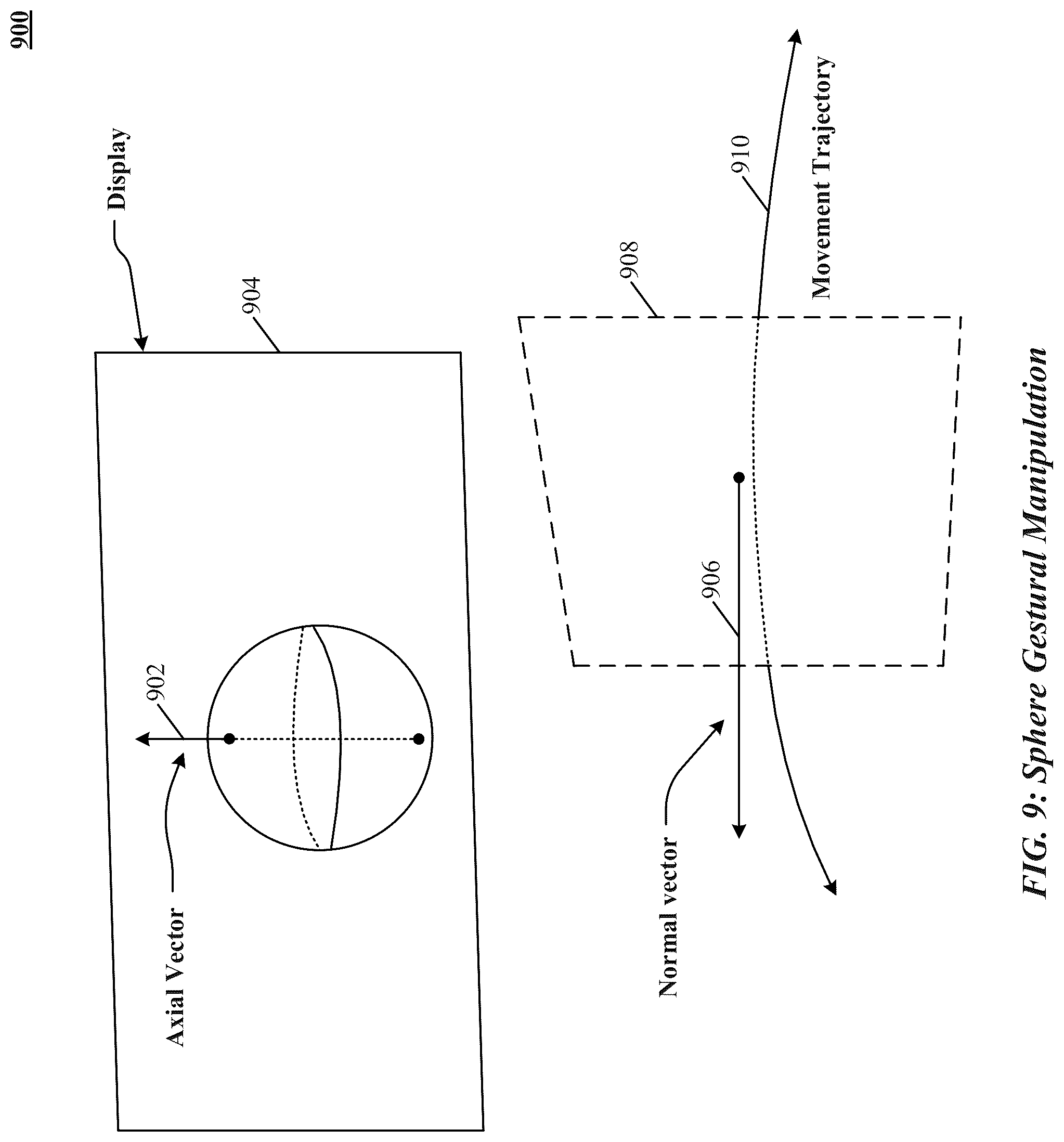 Patent US12105889 Figure 9 – Velocity field interaction for free space gesture interface and control