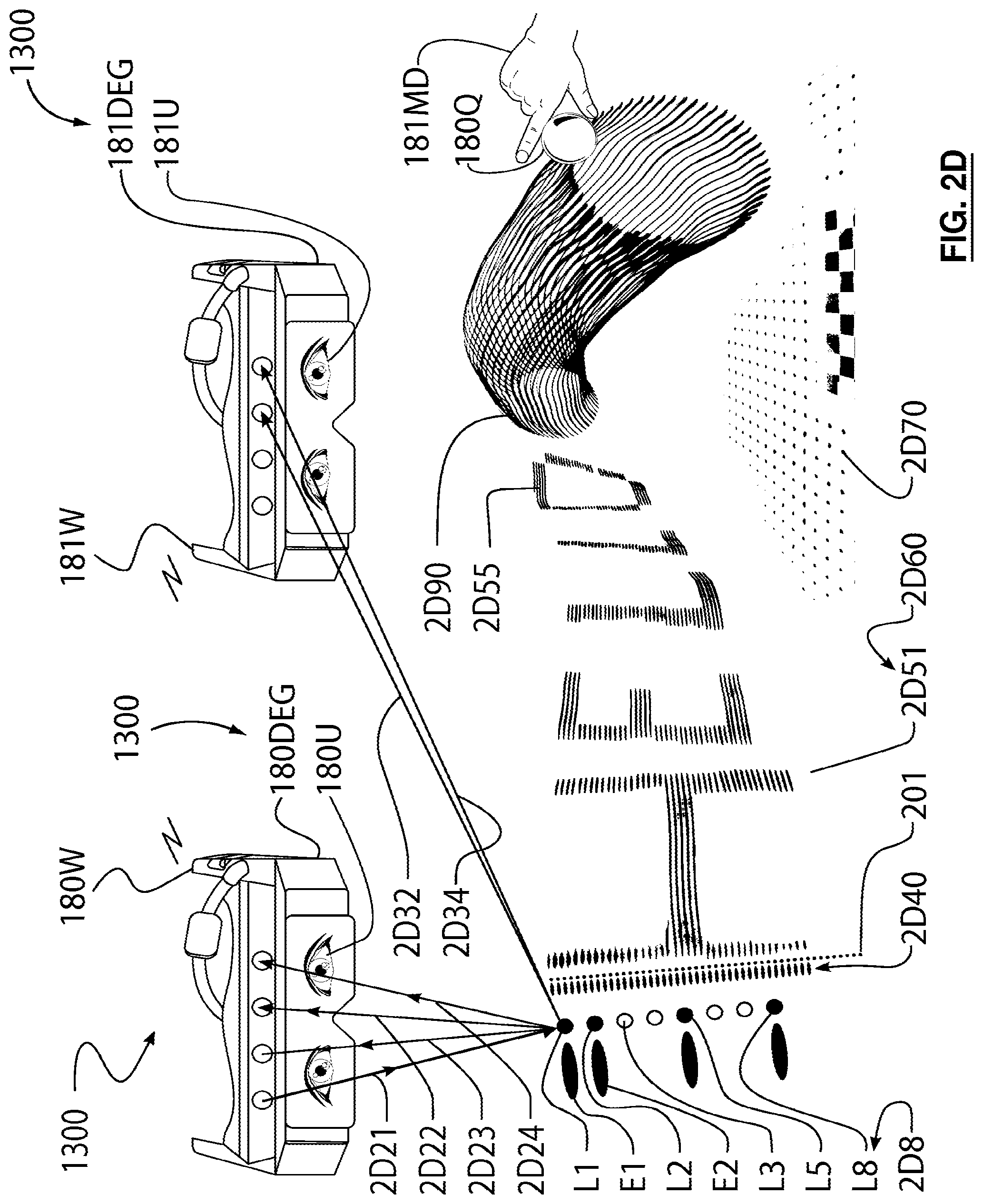 Patent US12105890 Figure 13 – Extramissive spatial imaging digital eye glass apparatuses, methods and systems for virtual or augmediated vision, manipulation, creation, or interaction with objects, materials, or other entities